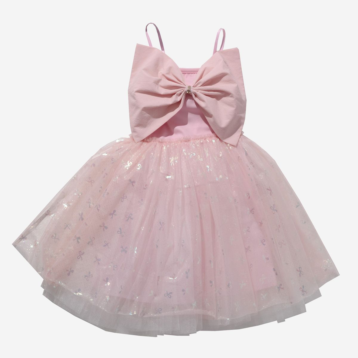 Petite Hailey Big Bow Tutu Dress in Pink | Girls' Party Dress for Birthday, Photo Shoot & Special Occasions