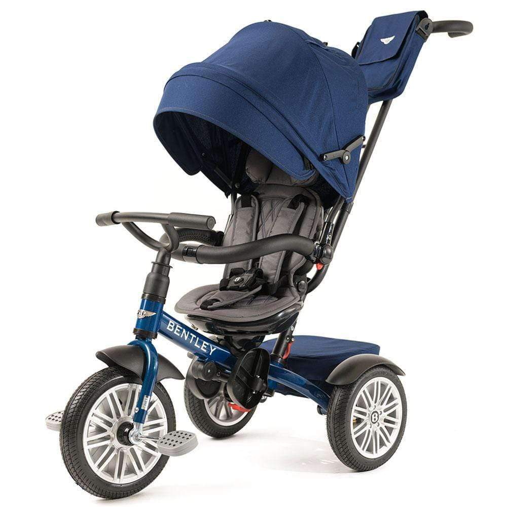 Bentley 6-in-1 Convertible Kids Tricycle - Adjustable Toddler Trike with Parent Push Handle & Canopy - Perfect for Outdoor Play, Park Rides & Learning to Pedal