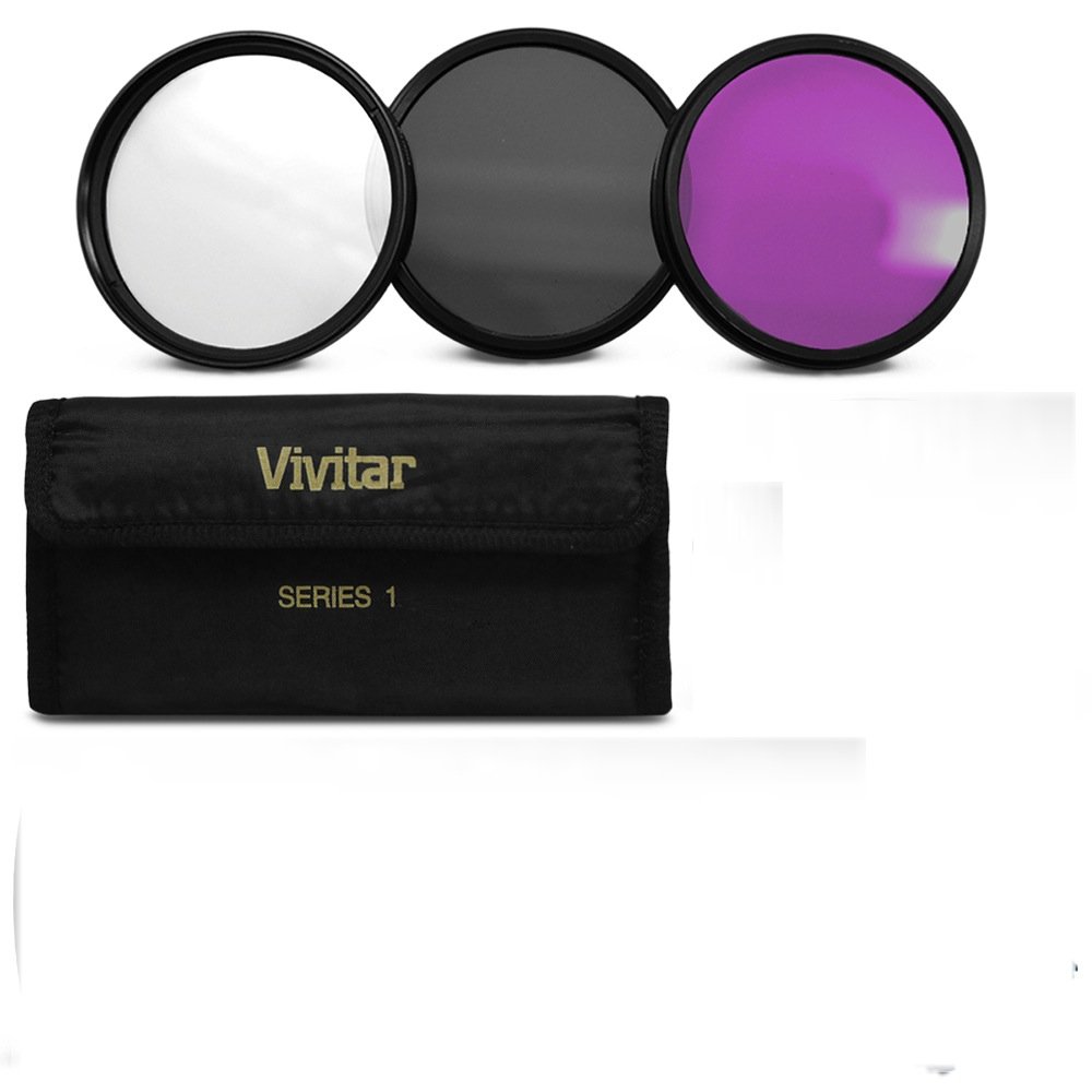 52mm 3HD Filter Kit (UV/CPL/FLD) for Nikon D3000 D3100 D3200 D3300 D5000 D5100 D5200 DSLR Cameras - Perfect for Landscape, Portrait & Travel Photography