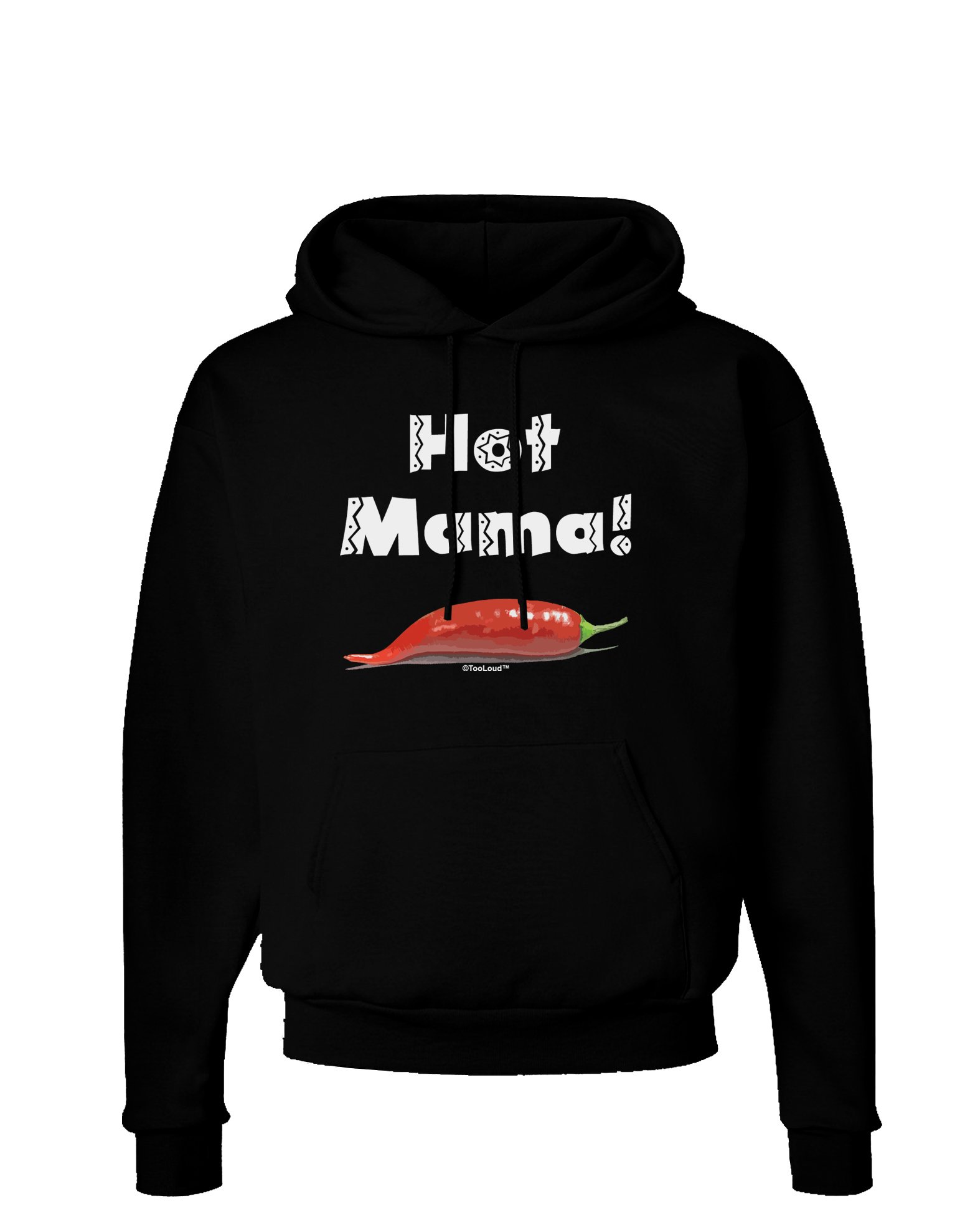 TOOLOUD Hot Mama Chili Pepper Dark Hoodie Sweatshirt - Women's Edgy Graphic Pullover Hooded Sweatshirt | Perfect for Casual Wear, Street Style & Fall Fashion