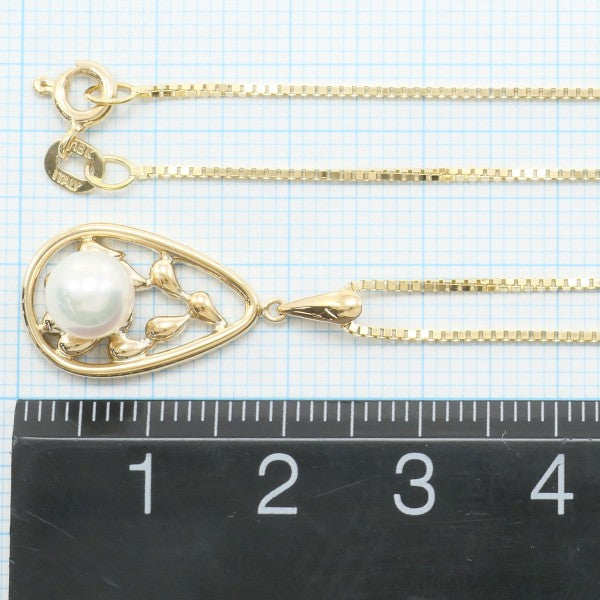 18K Yellow Gold Pearl Necklace for Women - Elegant Bridal Jewelry & Wedding Gift - Perfect for Anniversary, Birthday and Special Occasions