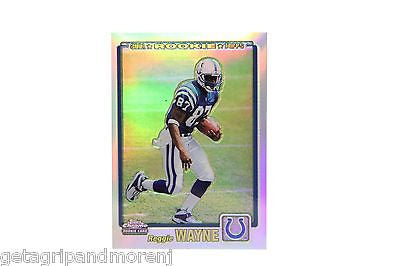 2001 Reggie Wayne Topps Chrome Rookie Refractor #250 Football Trading Card - Perfect for NFL Collectors, Sports Memorabilia Displays & Investment Collections