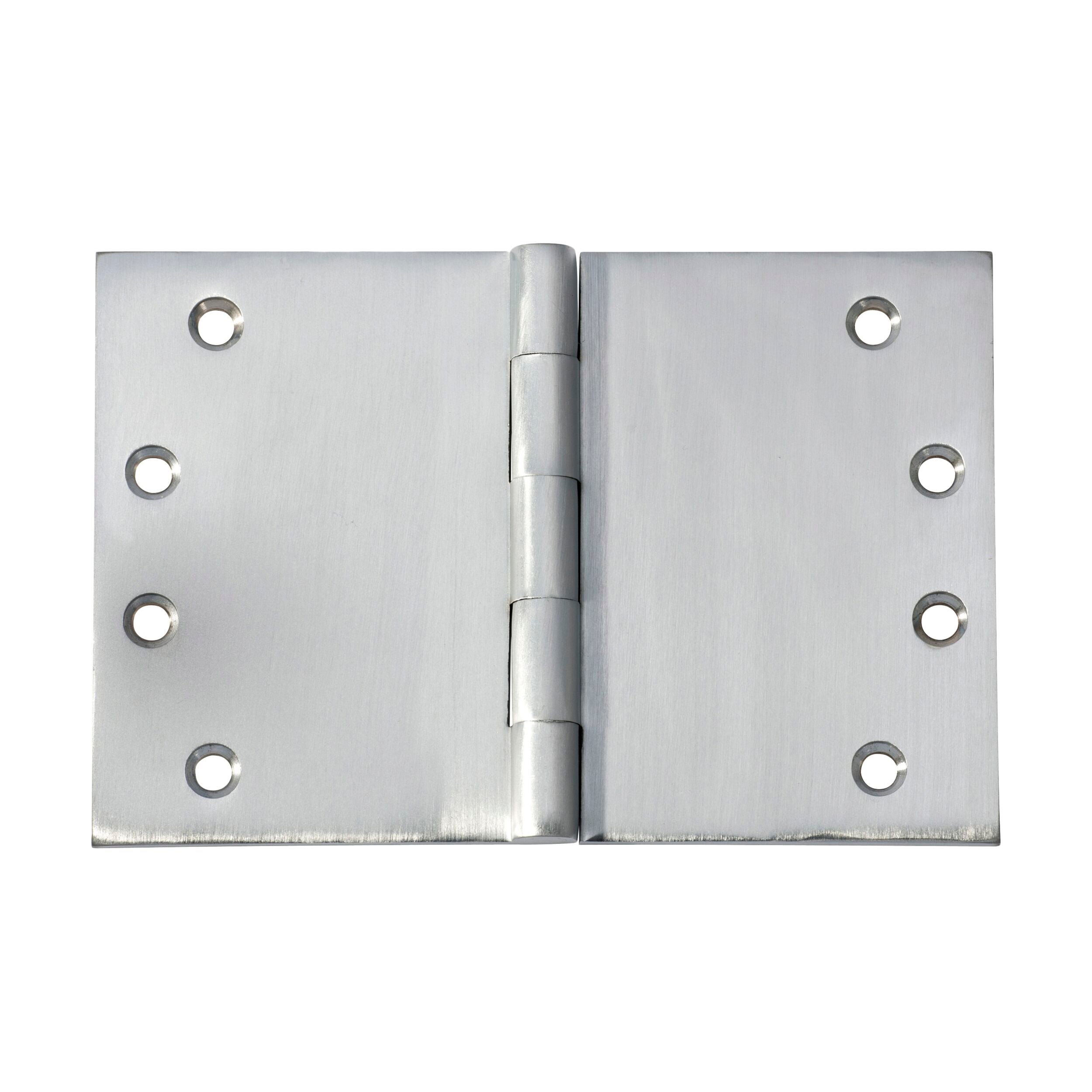 2791 Hinge Broad Butt Satin Chrome H100xW150mm - Heavy Duty Cabinet Door Hinges for Kitchen, Bathroom & Furniture Hardware Installation