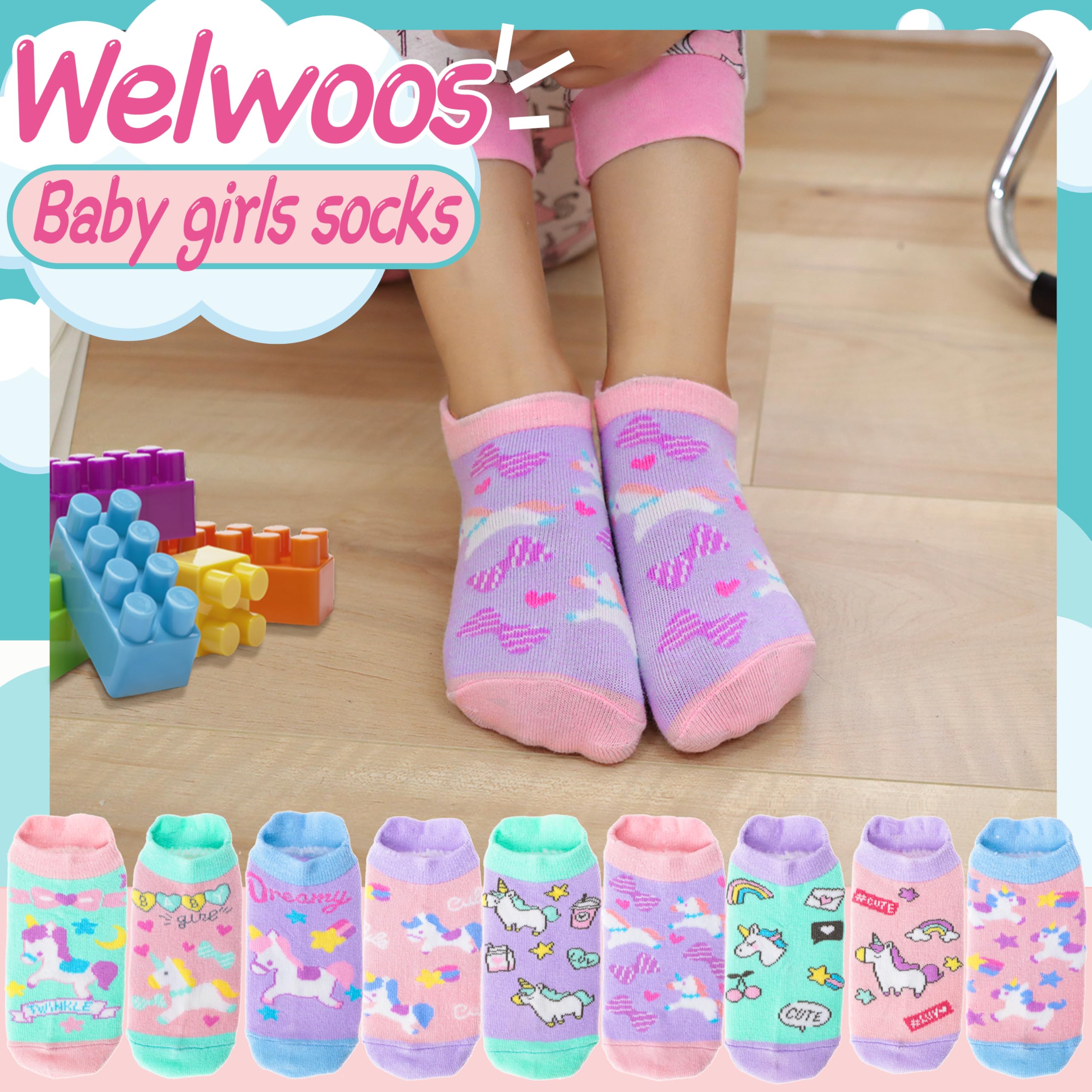 Non-Slip Baby Socks for Toddlers - Anti-Skid Cotton Ankle Socks with Grippers for Boys & Girls - Perfect for Playtime, Daycare & First Steps
