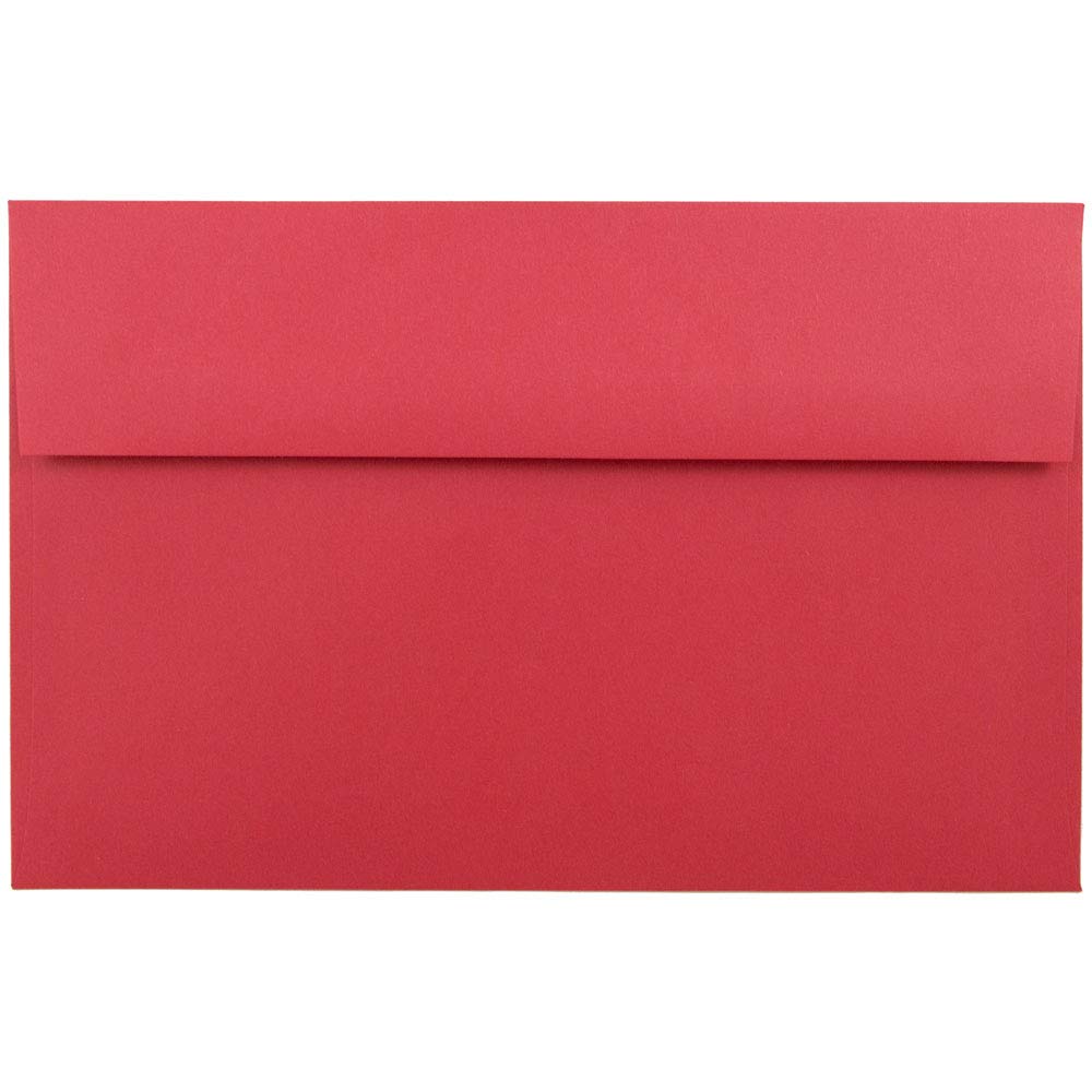 JAM PAPER A10 Colored Invitation Envelopes 6x9.5 Inches - 500 Pack Bulk Red Recycled Paper Envelopes for Wedding, Party & Business Invitations