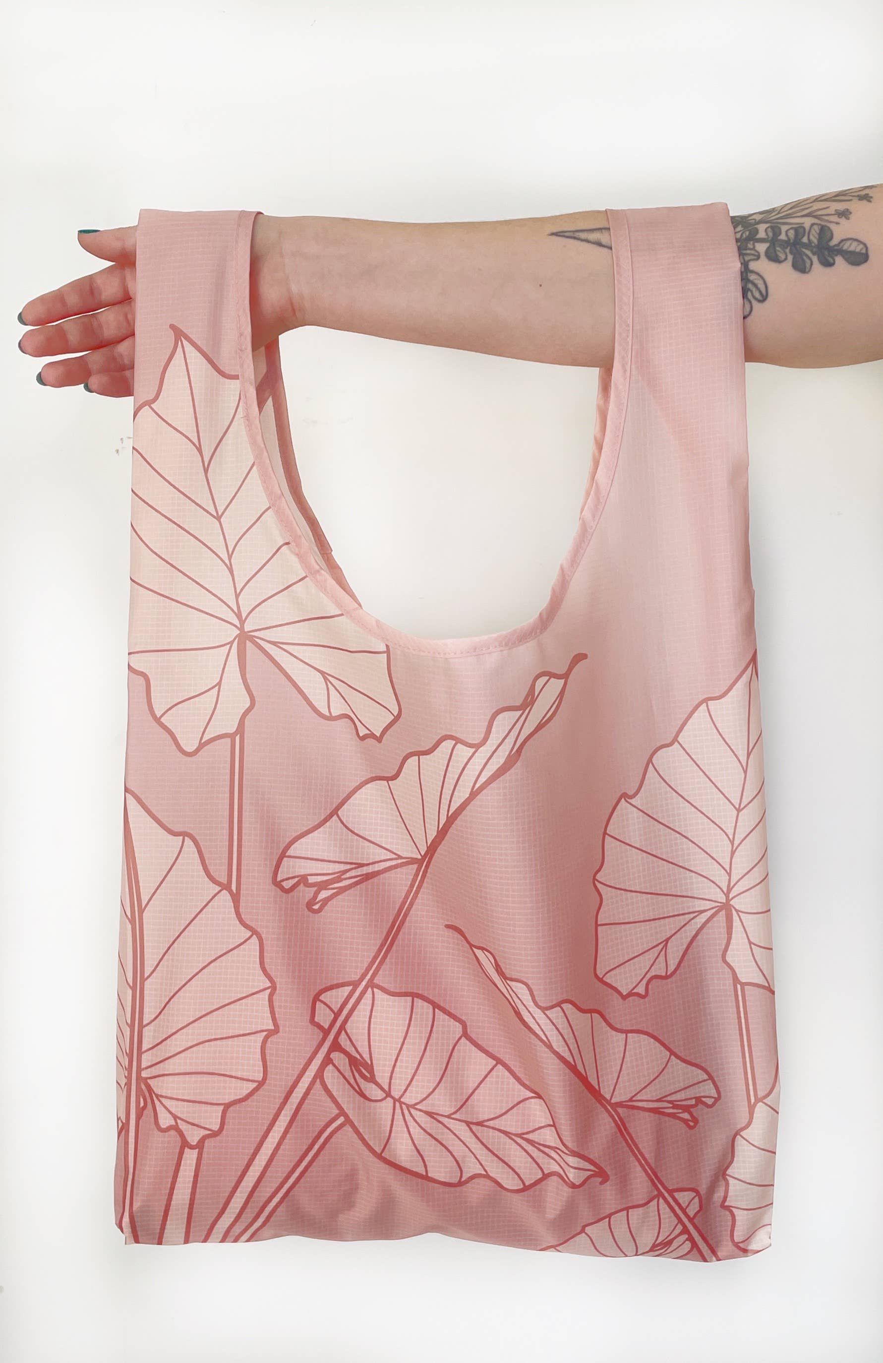 Eco-Friendly Alocasia Reusable Shopping Bags - Durable & Washable Grocery Tote for Groceries, Farmers Market & Beach Trips