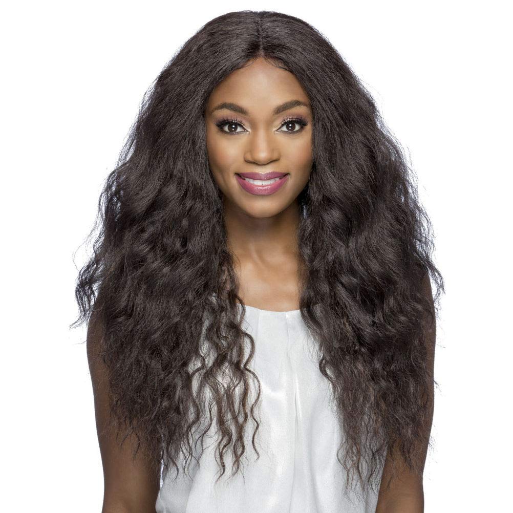 Vivica A. Fox Heat Resistant Swiss Lace Front Wig - Jet Black | Natural Look for Daily Wear, Cosplay & Special Occasions