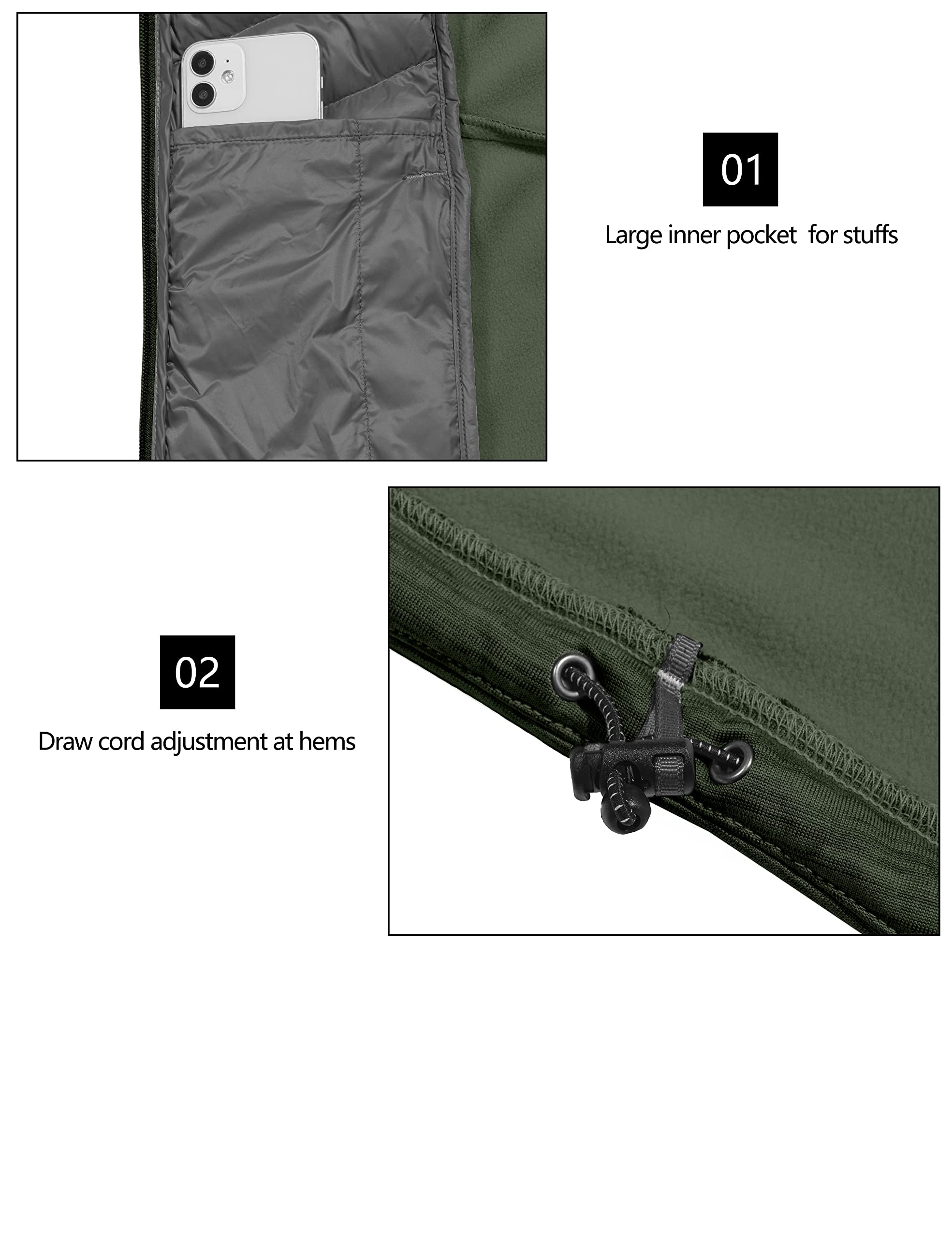 Mapamyumco Women's Insulated Hiking Jacket - Thermal Running Hybrid Jacket with Hood, Lightweight & Breathable for Outdoor Activities, Camping, and Winter Sports