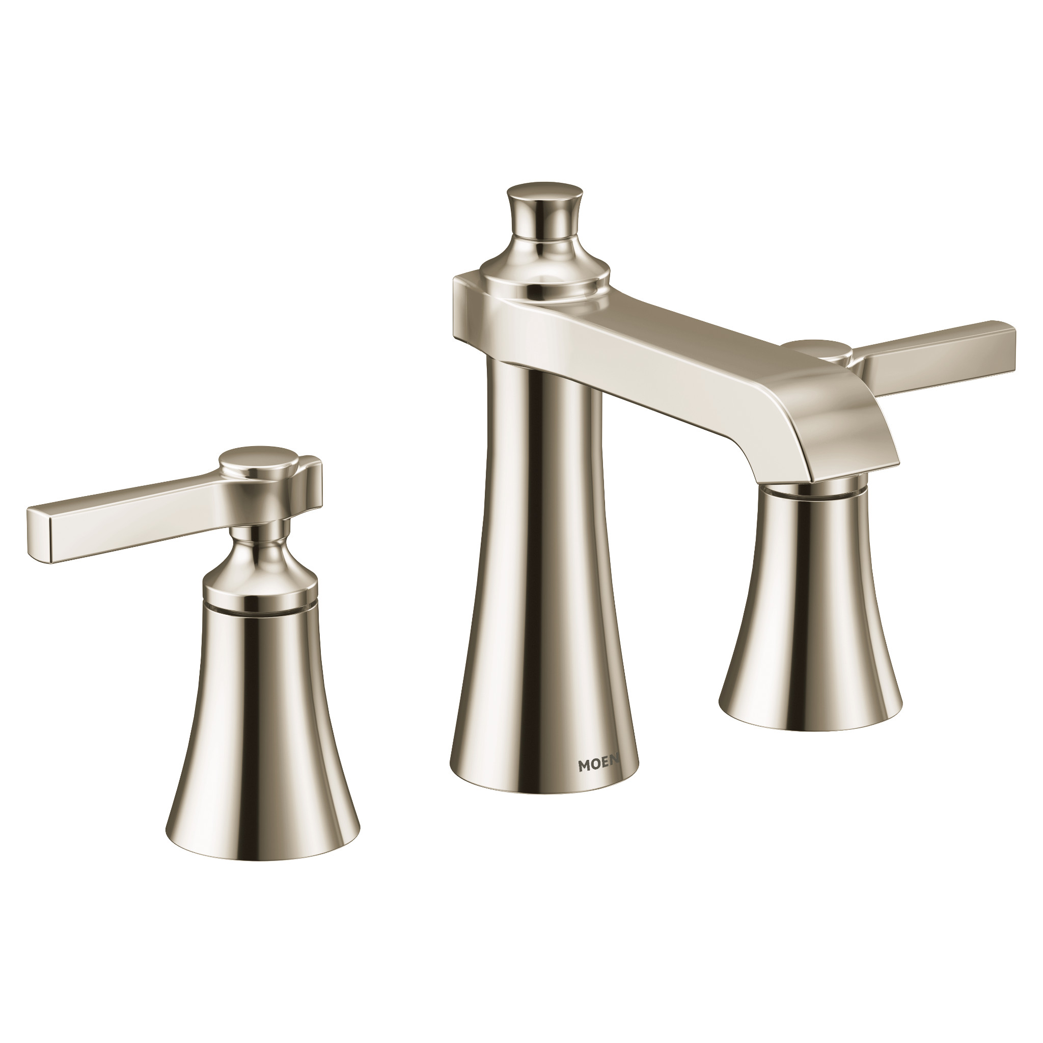 Flara Chrome Two Handle High Arc Bathroom Faucet - Modern Bathroom Sink Faucet with Spout for Vanity, Powder Room & Guest Bath Installation