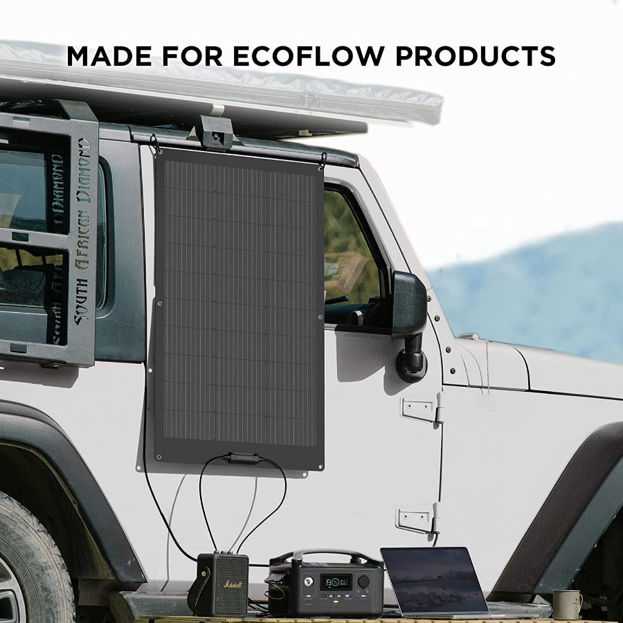 EcoFlow 100W Portable Foldable Solar Panel for Camping, RV, Boating & Off-Grid Power - Lightweight Waterproof Solar Charger for Phones, Laptops & Outdoor Adventures