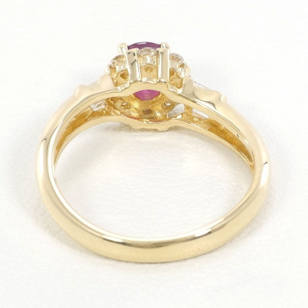 18K Yellow Gold Ruby and Diamond Ring for Women - Elegant Vintage Style Jewelry for Engagement, Wedding, Anniversary & Special Occasions