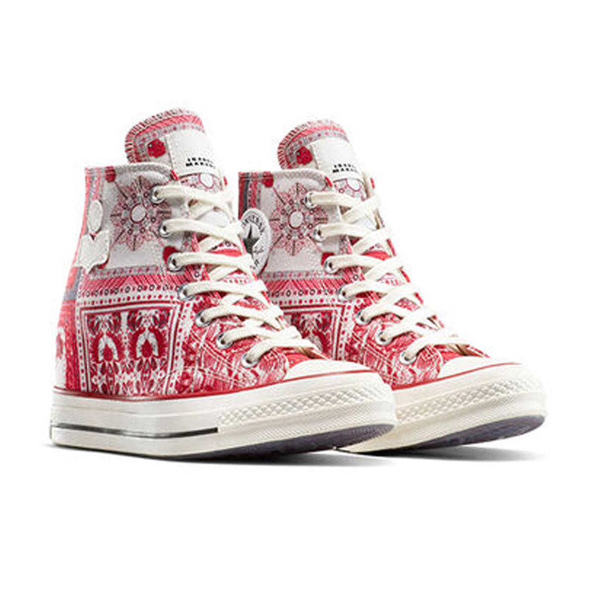 Isabel Marant Chuck 70 Wedge Sneakers in Vanilla Ice Red - Stylish & Comfortable Platform Shoes for Women | Perfect for Casual Outfits, Streetwear & Everyday Fashion