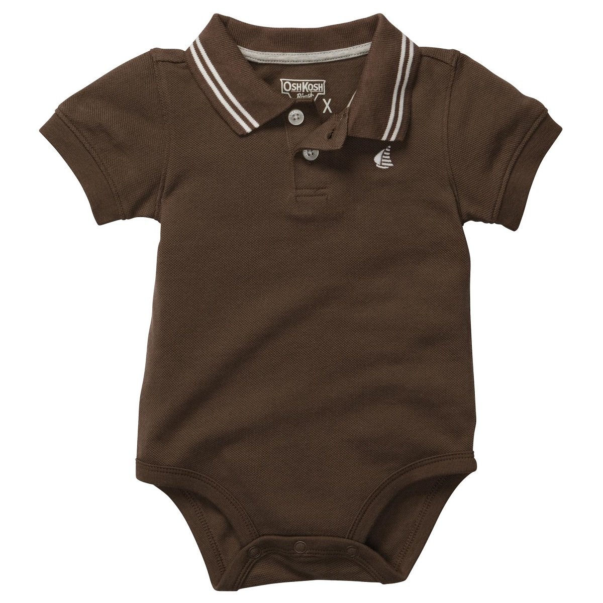 OshKosh B'gosh Baby Boys' Short Sleeve Waffle Knit Polo Bodysuit - Soft Cotton Romper for Newborns & Infants - Perfect for Playdates, Family Outings & Photo Shoots