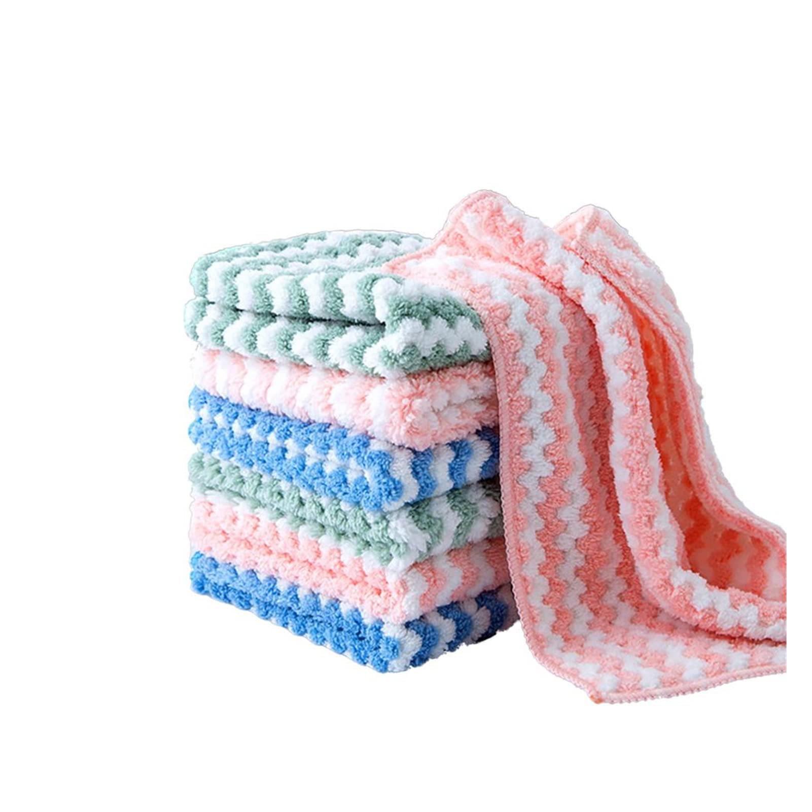 **AON 6-Pack Reusable Kitchen Dish Towels & Dishcloths Set - Super Absorbent, Quick-Dry Cleaning Cloths for Washing Dishes, Countertops & Kitchen Surfaces - Perfect for Everyday Use & Eco-Friendly Home**