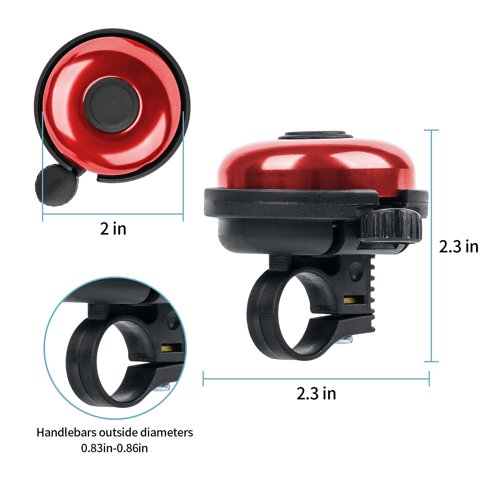 **Classic Aluminum Bicycle Bell - Loud & Clear Bike Bell for Adults & Kids - Perfect for Commuting, Cycling Safety & Outdoor Adventures**