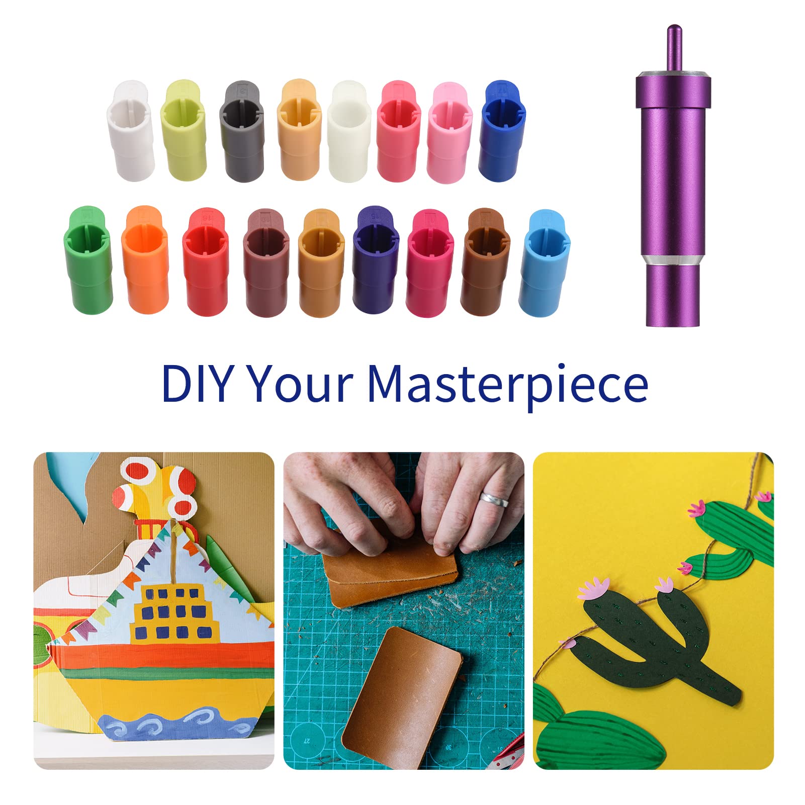 Premium Pen Adapter Holder Set with Blade Housing - Compatible with Fine Point Markers & Ultra Art Pens for Cricut Maker 3 & Explore Air 2 - Perfect for DIY Crafts, Vinyl Cutting, and Scrapbooking Projects