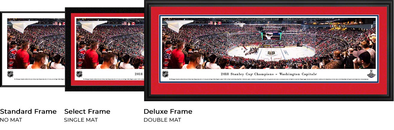2018 Stanley Cup Champions Washington Capitals NHL Poster - Framed Wall Art & Home Decor for Sports Fans | Man Cave, Game Room, Office Decor