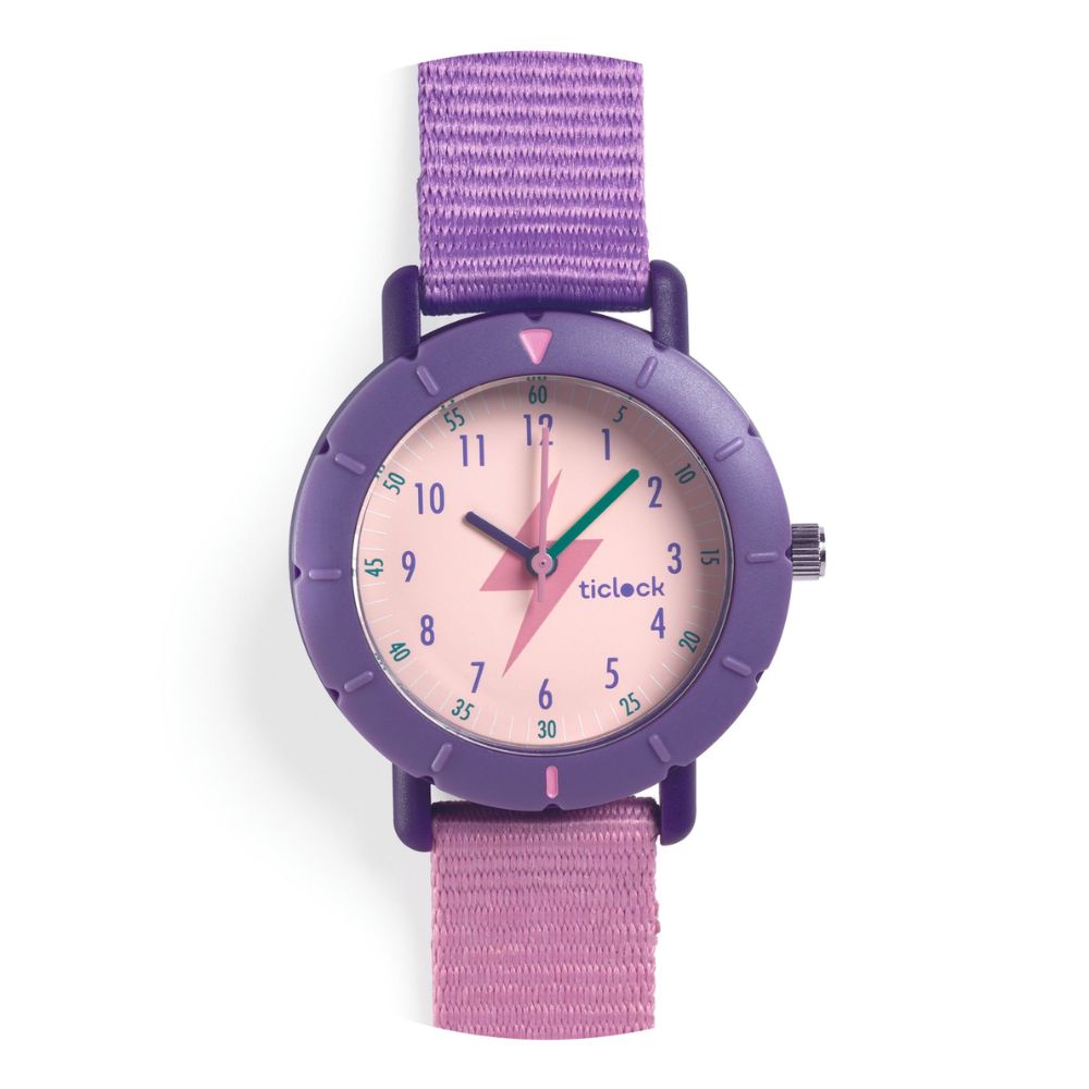 Djeco Sport Watches for Women - Waterproof Flash Purple Digital Watch for Running, Swimming & Outdoor Activities