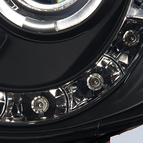 AKKON Black LED Halo Projector Headlights & LED Tube Tail Lights for 2005-2011 Toyota Tacoma Runner - Upgrade Your Night Driving Safety & Style