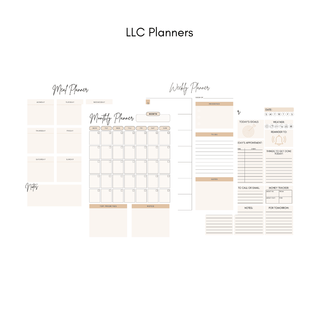 Best LLC Planners for Small Business Owners - Daily, Weekly & Monthly Organizers for Entrepreneurs - Perfect for Office, Meetings & Productivity Planning