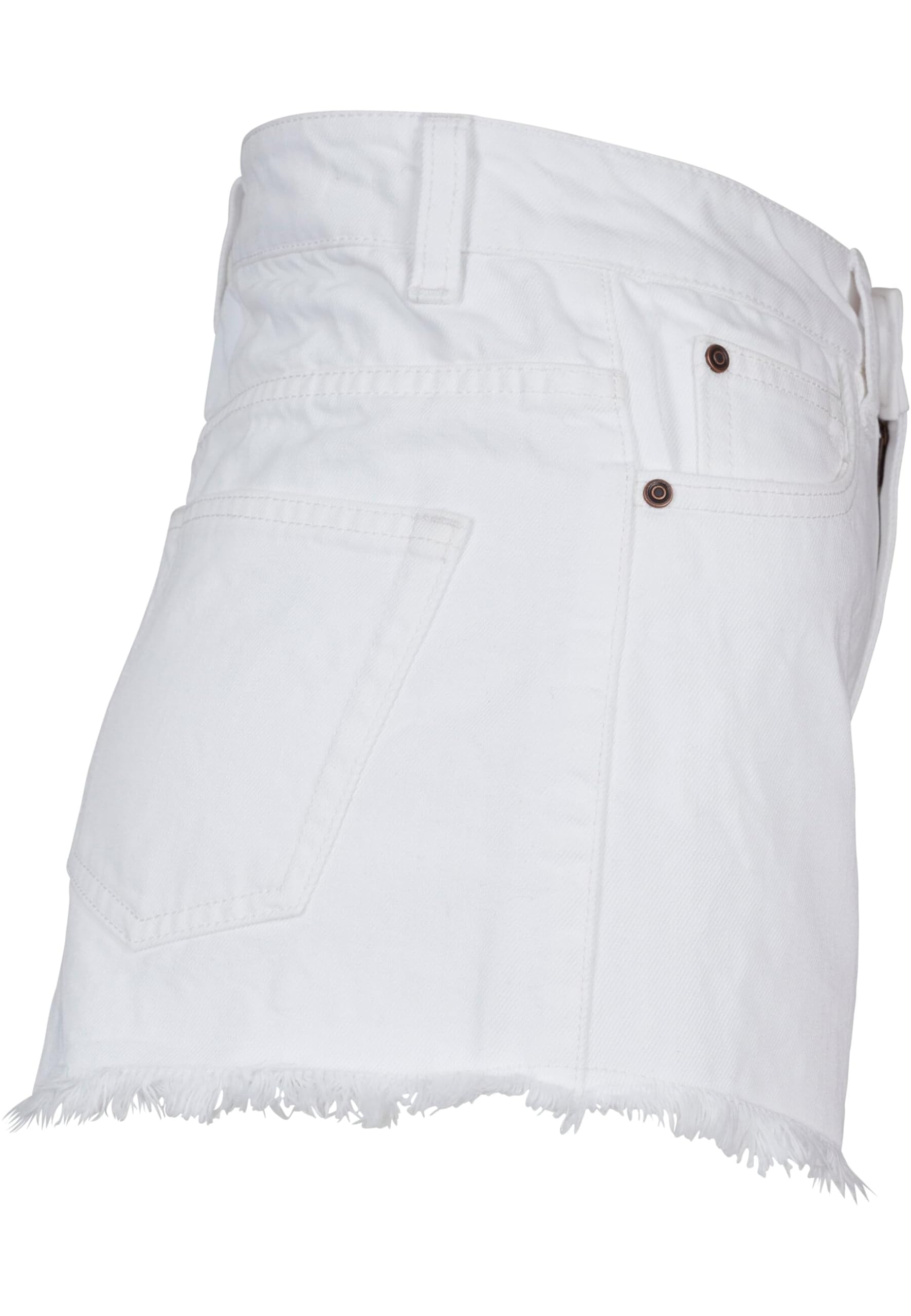 Women's High Waist Denim Shorts - White Size 29 | Stretch Comfort Fit Summer Hot Pants for Casual Outfits, Beach Wear & Street Style Fashion