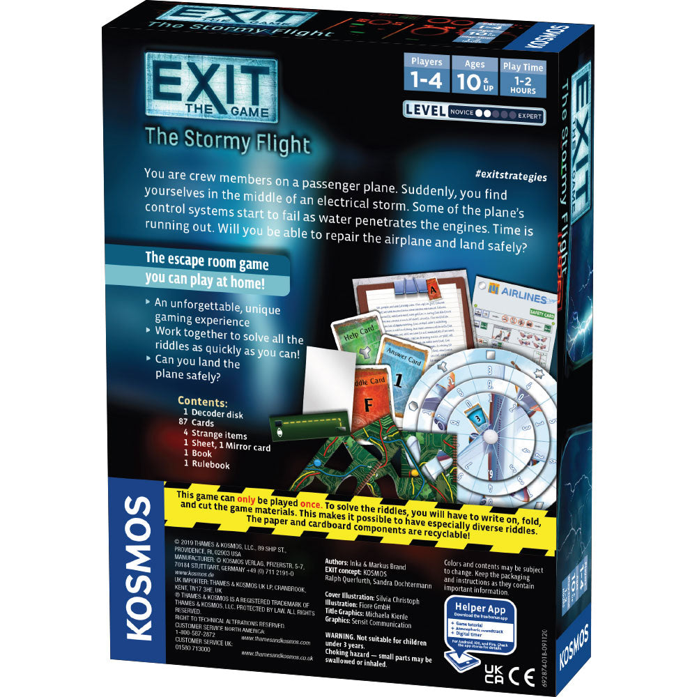 EXIT: The Stormy Flight - Escape Room Board Game for Adults & Teens | Family Strategy Game Night | Perfect for Parties & Team Building