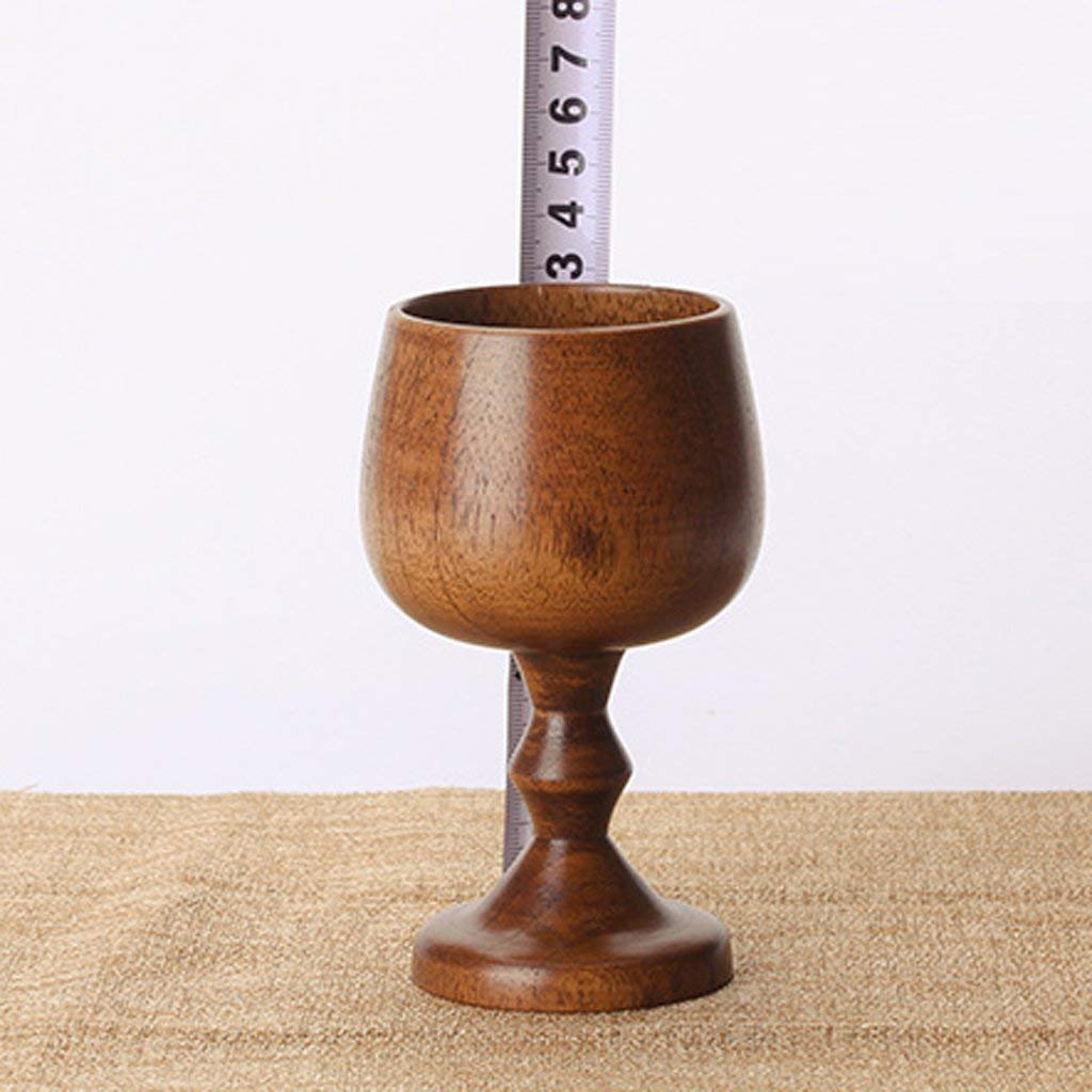Handcrafted Wooden Cup - Natural Brown Drinking Cup for Coffee, Tea & Milk - Eco-Friendly Wooden Mug (7.5x13cm) - Perfect for Camping, Picnics & Rustic Home Decor