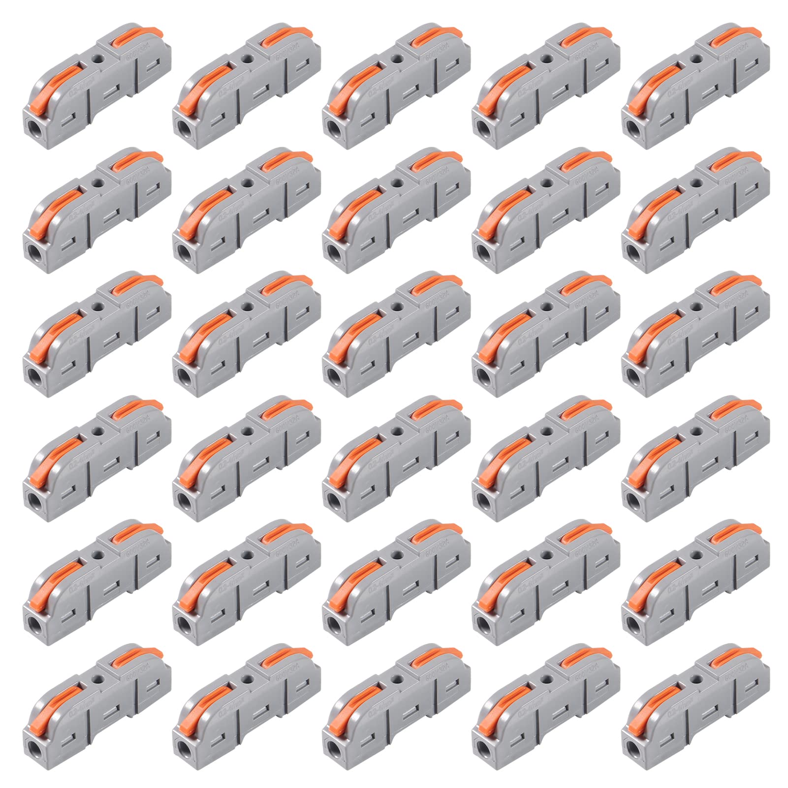 30pcs Lever Wire Connectors SPL-1 - Compact Electrical Connectors for 28-12AWG Soft & Hard Wires - Universal Wire Terminals for Home Wiring, DIY Projects & Electrical Repairs