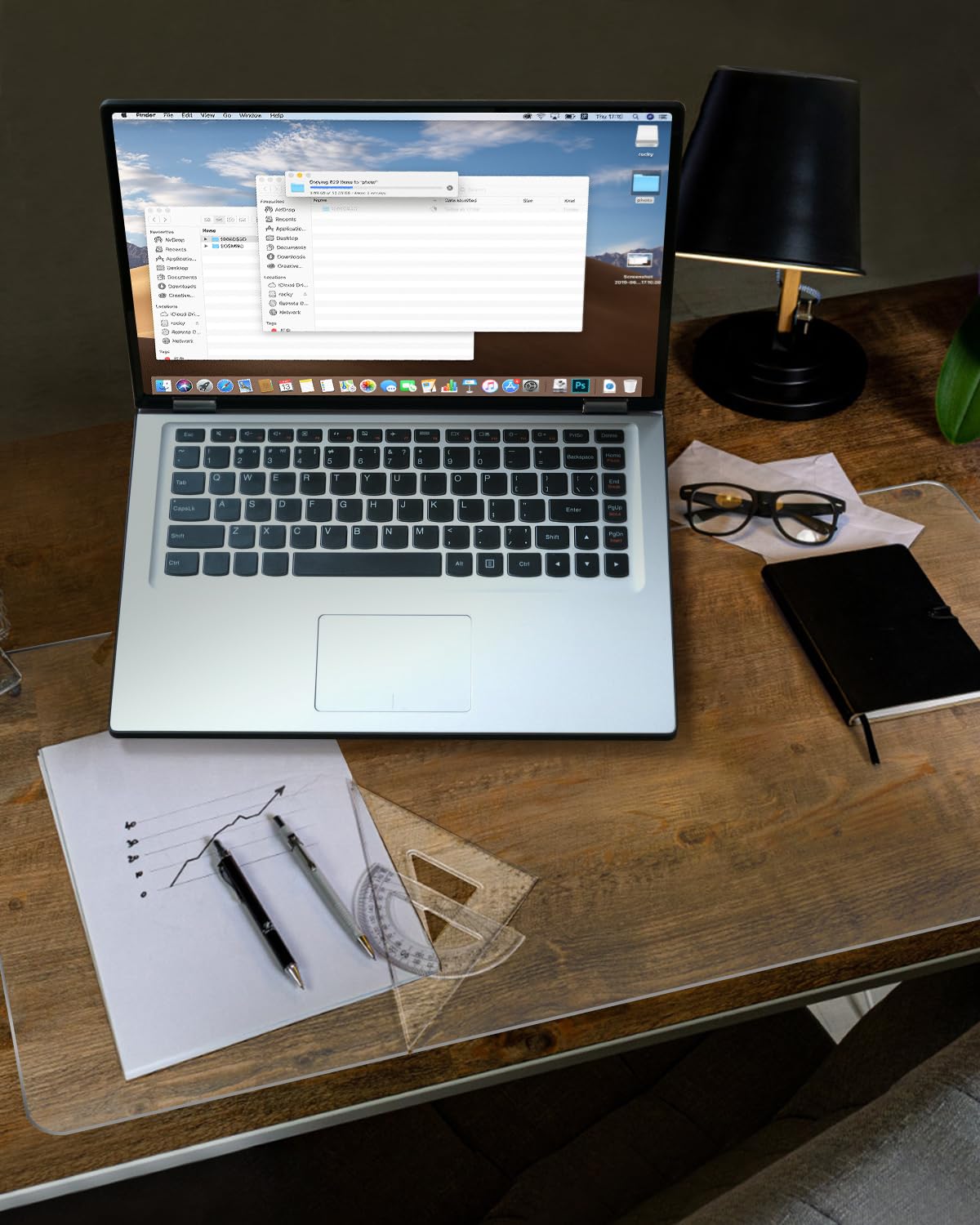 Clear PVC Vinyl Desk Mat Protector 16x24 Inches - Non-Slip Table Cover for Office & Home - Perfect for Writing, Keyboard Protection, and Workspace Organization