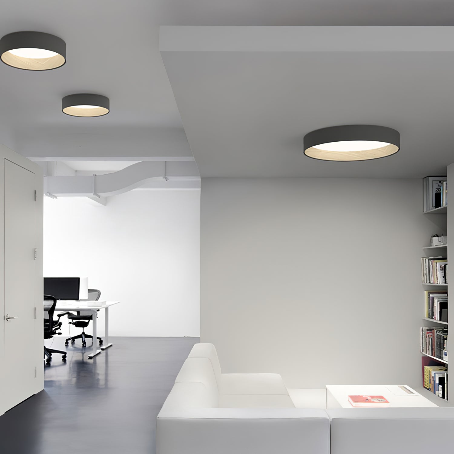 Modern Round Ceiling Light Fixture - Dual Bulb Design for Living Room, Bedroom & Dining Room - Energy Efficient LED Compatible - Stylish Home Decor Lighting
