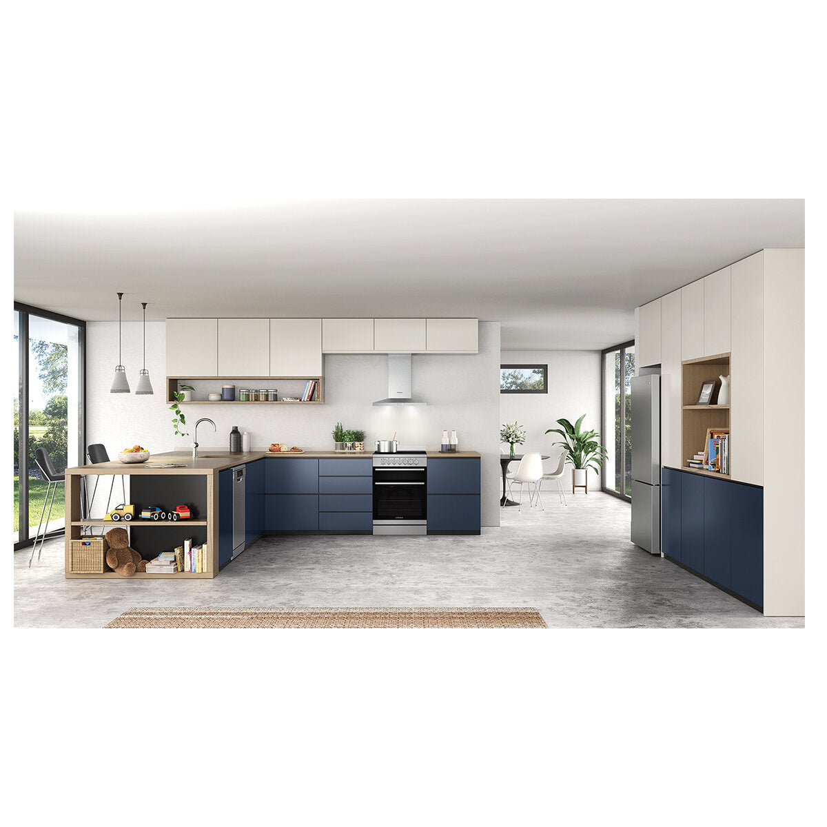 Westinghouse 60cm Stainless Steel Canopy Range Hood with Hob2Hood Technology - WRC614SD | Powerful Kitchen Ventilation for Smoke & Odor Removal | Perfect for Modern Home Cooking & Grilling