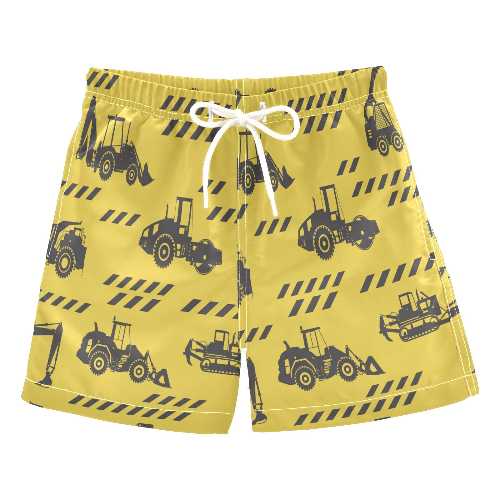 **Boys' Heavy Tractor Truck Swim Trunks - Toddler 2T Swimwear for Beach, Pool & Summer Fun**    *(Use for swimming, beach vacations, pool parties, and outdoor water activities.)*