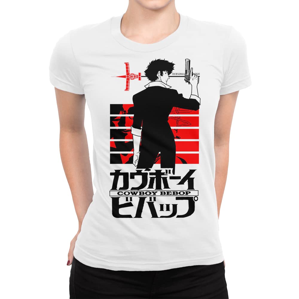 Spike Spiegel Cowboy Bebop Graphic T-Shirt for Women | Anime Fan Apparel | Casual Wear & Cosplay Outfit