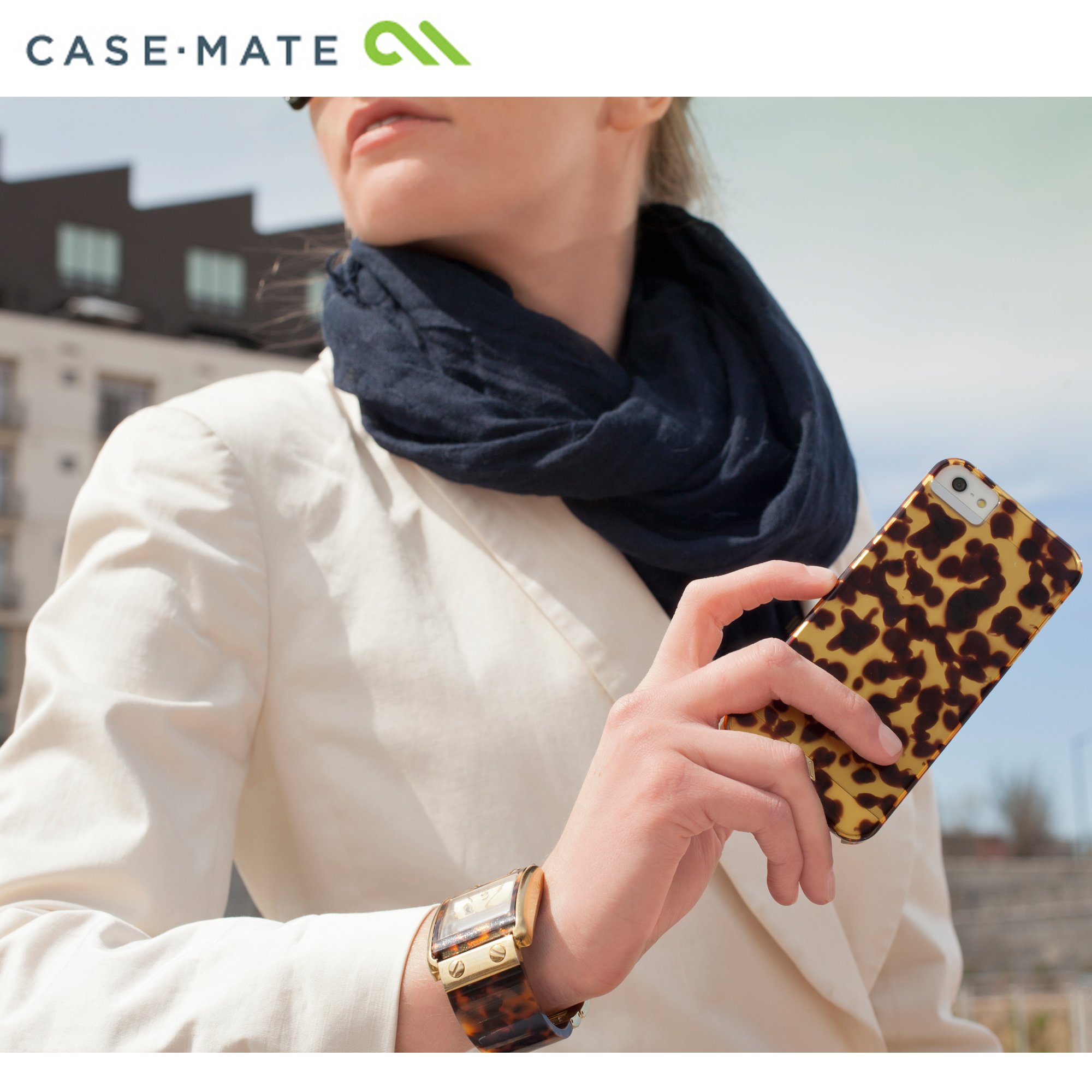 Case Mate iPhone 5 Tortoise Shell Protective Case - Brown Matte Finish with Retail Packaging | Slim Durable Cover for Everyday Use, Work & Travel