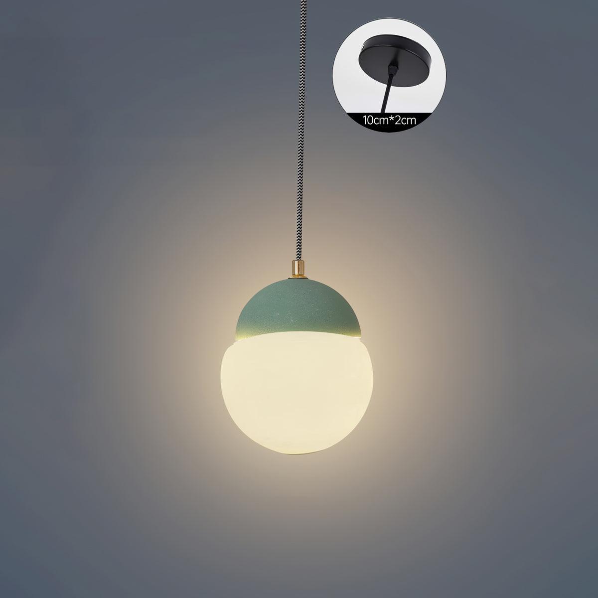 Modern Cement Eclipse Pendant Light - Industrial Style Hanging Lamp for Kitchen Island, Dining Room & Bedroom Lighting
