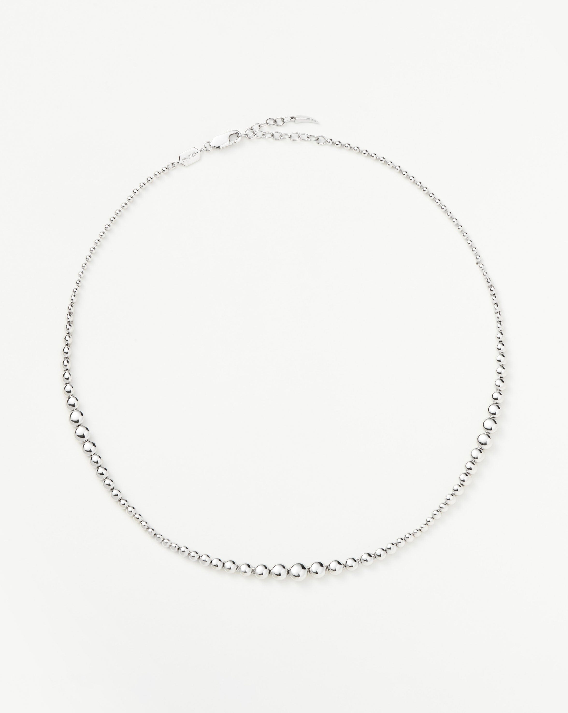 Elegant Beaded Choker Necklace | 925 Sterling Silver Jewelry for Women | Perfect for Parties, Weddings & Everyday Wear