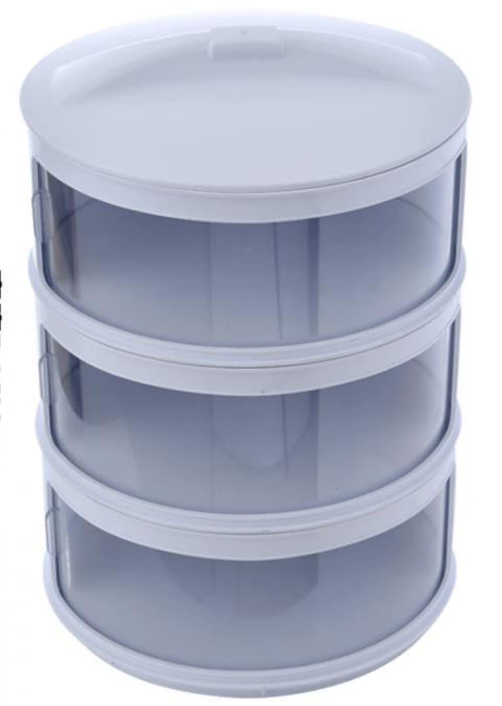 Zhouye Transparent Stackable Food Storage Container with Lid - Airtight Round Plastic Food Box for Kitchen, Pantry & Meal Prep | Perfect for Leftovers, Snacks, Fruits & Salad Storage