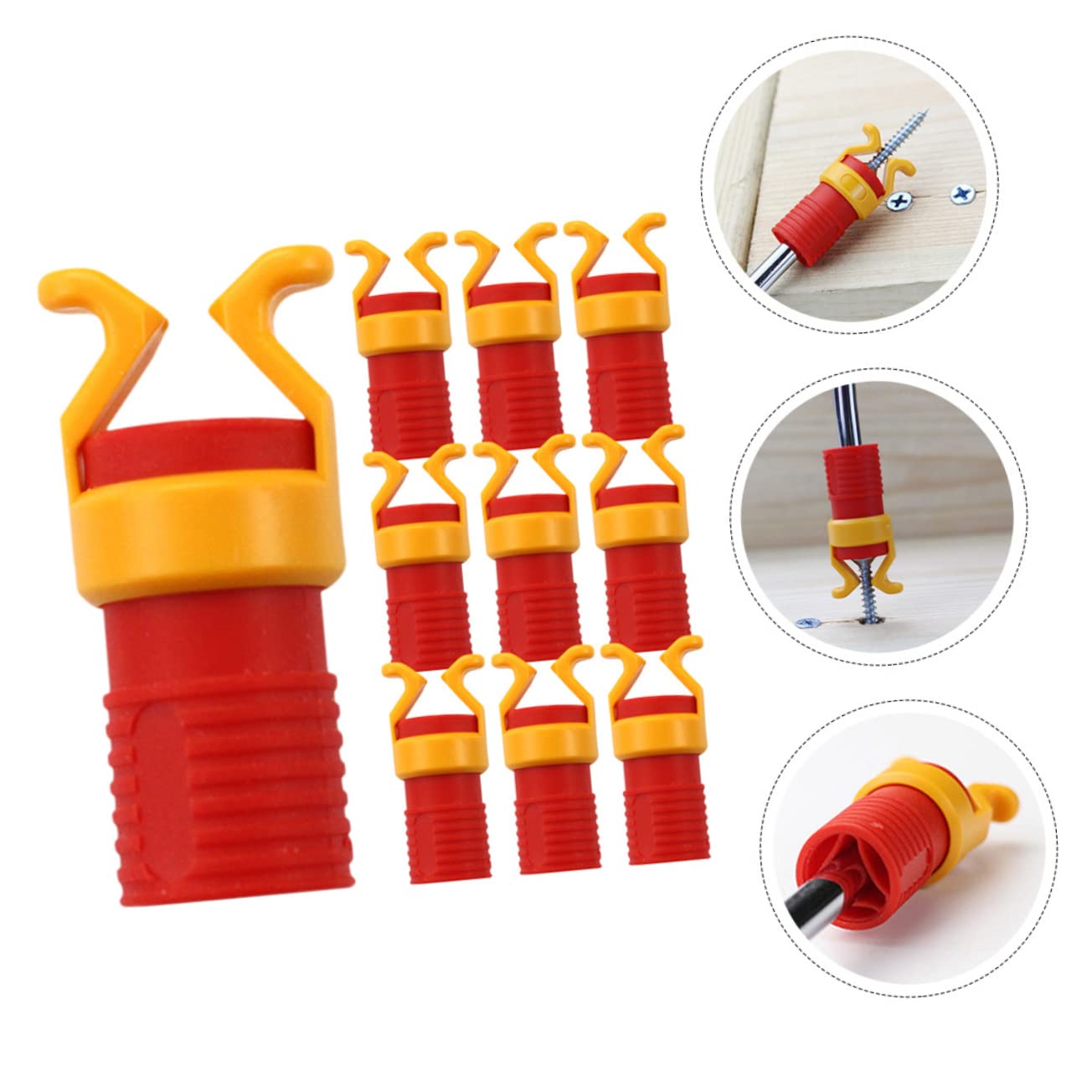 DOITOOL 10-Piece Screw Holder Set - Small Screw Clamps, Hand Screw Clamps for Woodworking, Universal ABS Screw Fixing Holders & Table Clamps - Perfect for Workbench, DIY Projects, and Home Repair