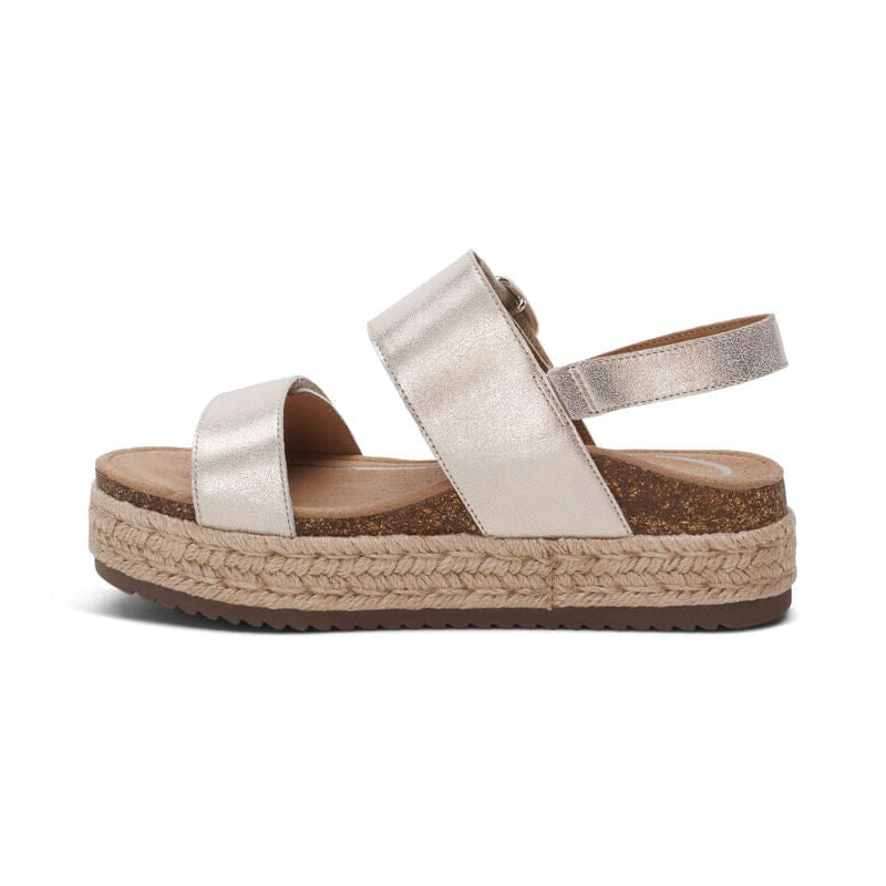 AETREX VANIA Arch Support Platform Sandals for Women - Comfortable Orthopedic Footwear for Walking, Travel & Everyday Wear