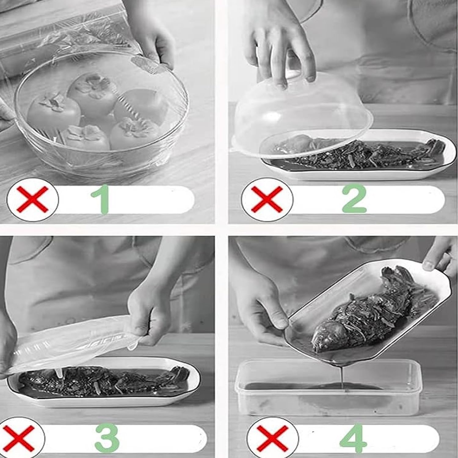 Reusable Stretchable Plastic Food Covers - Elastic Adjustable Bowl Lids & Fresh Keeping Bags (200PCS) | Perfect for Picnics, Leftovers & Meal Prep Storage