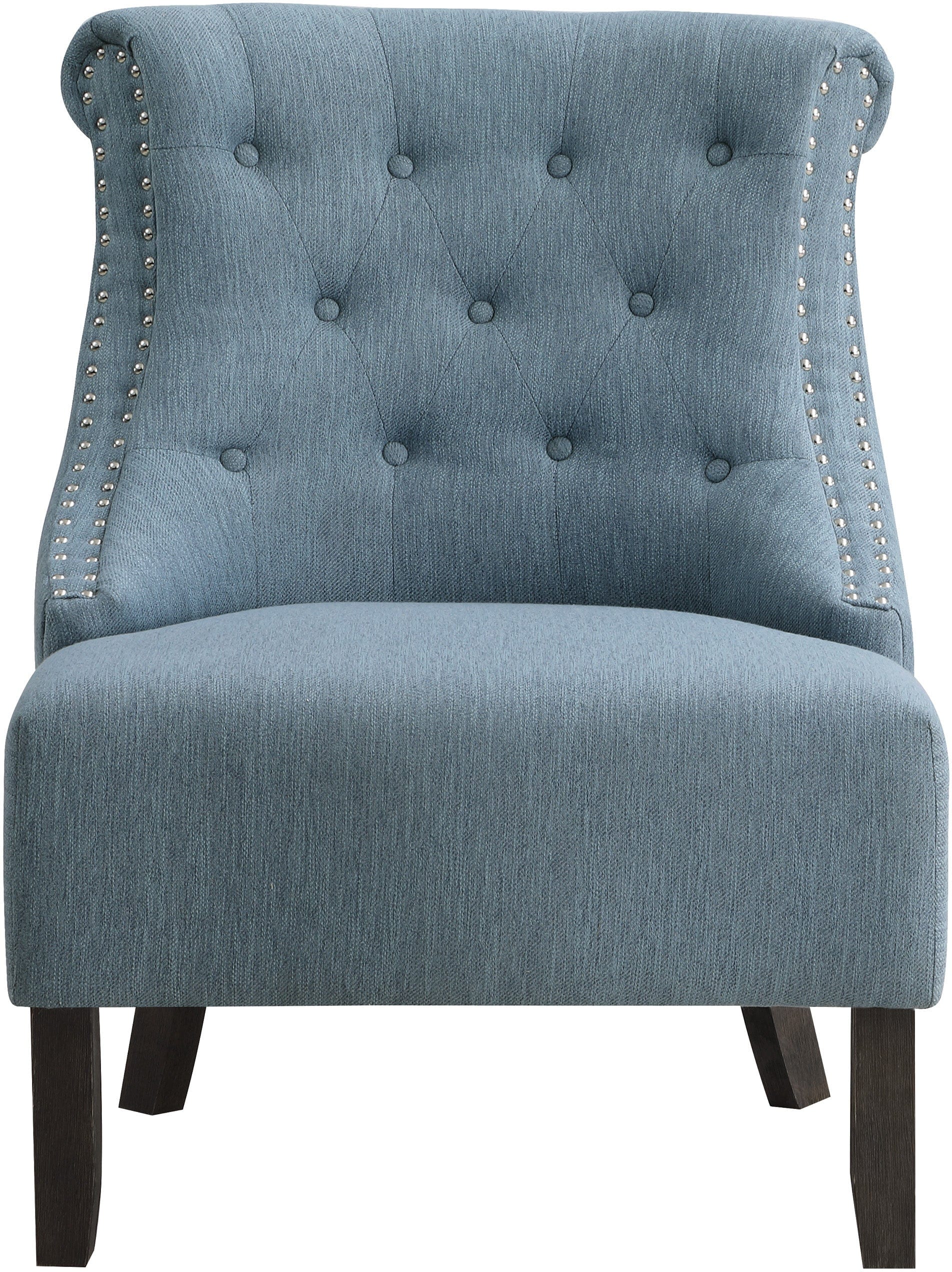 Office Star Evelyn Tufted Chair with Grey Wash Legs - Ergonomic Office Chair for Home & Workspace - Comfortable Desk Chair for Long Hours of Sitting [SB586]