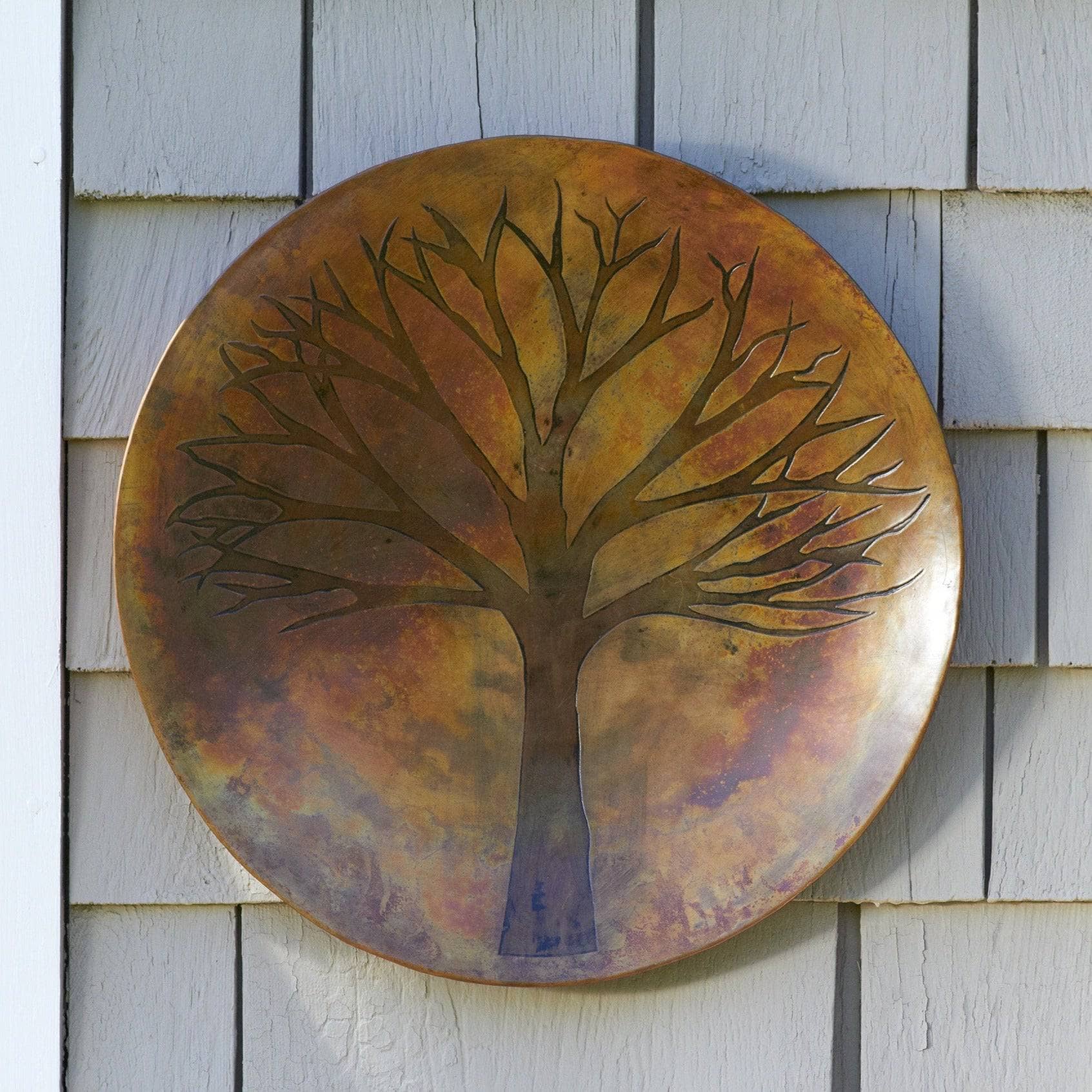 24 Inch Wooden Tree Wall Decor Disc - Handmade Natural Wood Wall Art for Home, Living Room, Bedroom & Office Decoration | Perfect for Boho, Farmhouse & Rustic Interior Design Styles