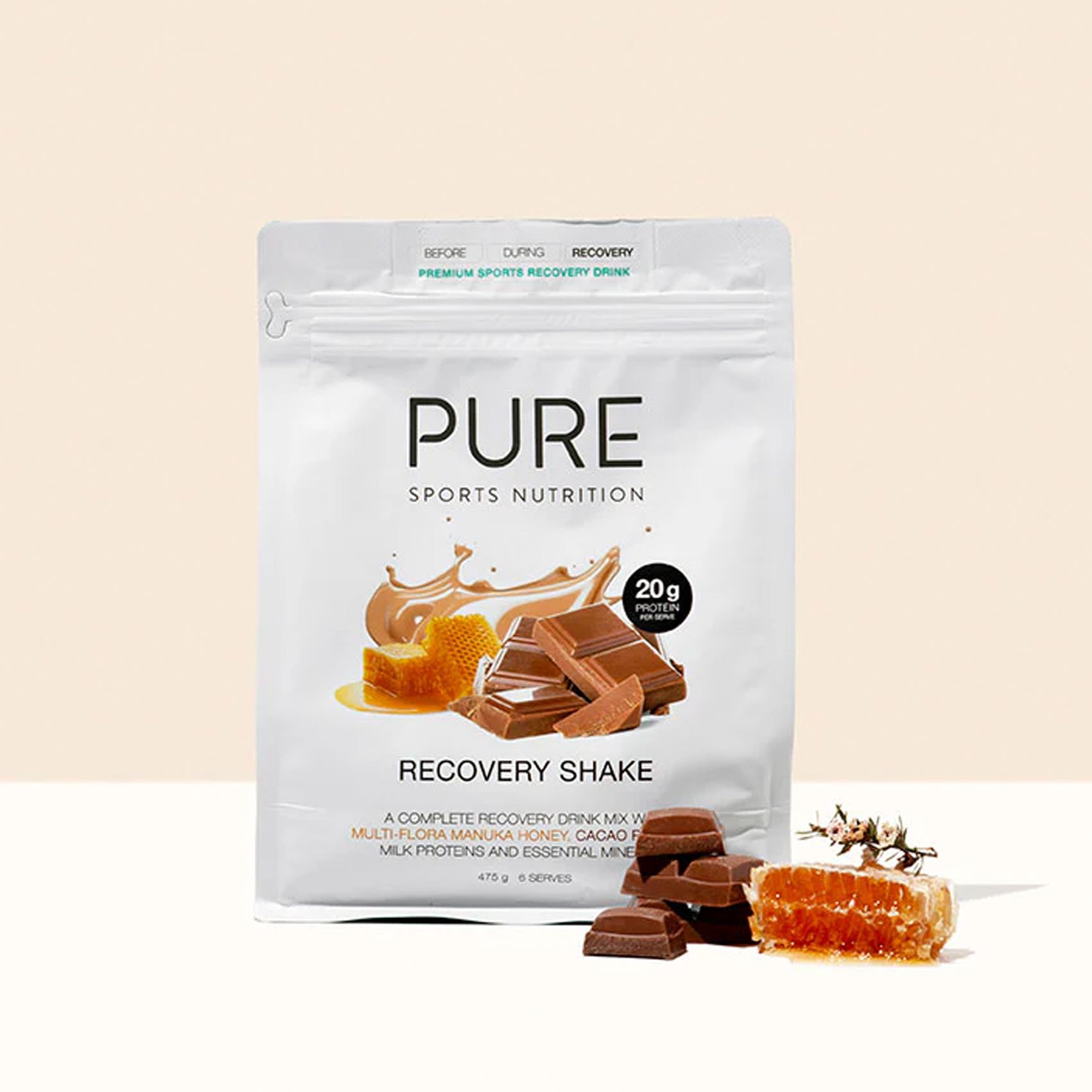 PURE Recovery Shake 475g - Post-Workout Protein Powder for Muscle Recovery & Growth | Ideal for Gym, Fitness & Athletic Performance