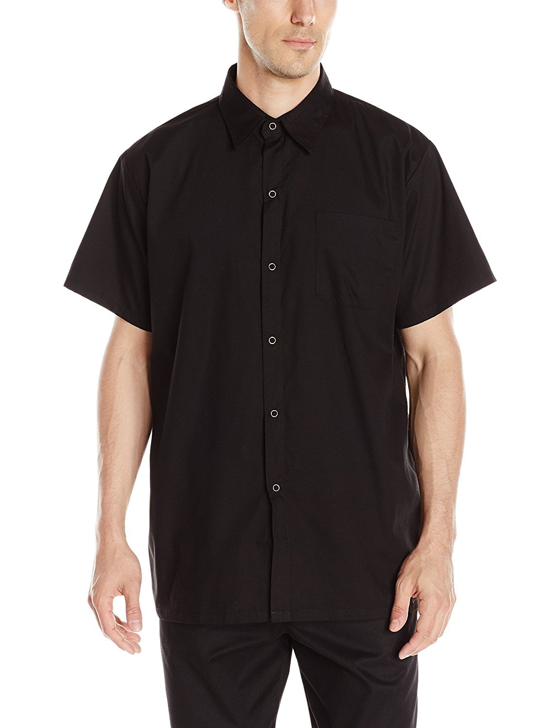 Chef Code Men's Professional Kitchen Cook Shirt - Breathable & Durable Chef Uniform for Cooking, Grilling & Restaurant Work