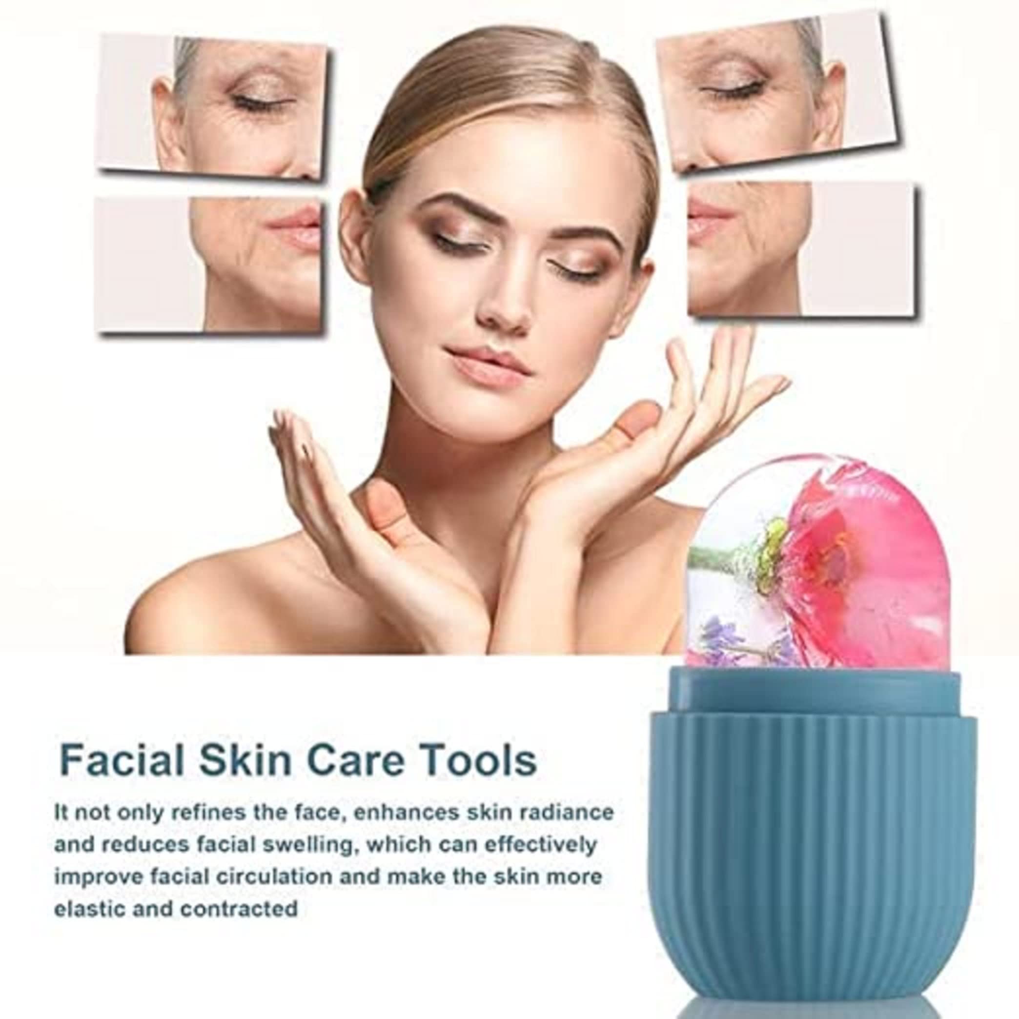 SPARSHMART Ice Roller for Face - Cooling Face Massager for Men & Women | Reusable & Unbreakable Ice Cube Roller for Puffy Eyes & Glowing Skin | Perfect for Morning Routine, Post-Workout Recovery & Skincare Treatment