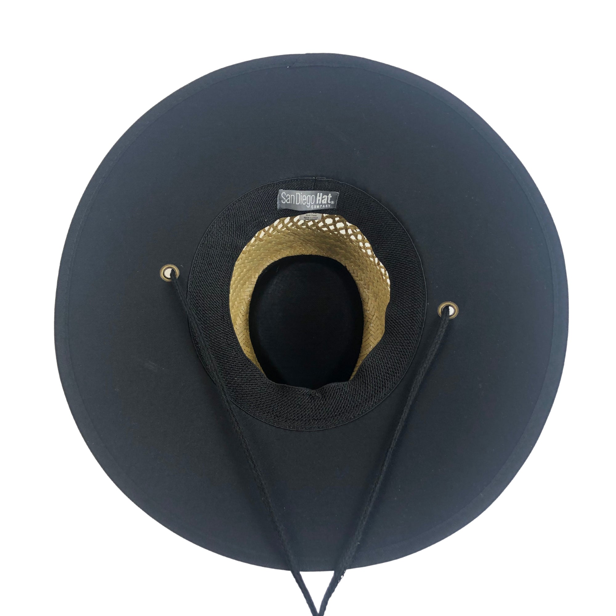 Men's Rush Straw Lifeguard Hat with Adjustable Chin Cord - Sun Protection Beach Hat for Swimming, Surfing & Outdoor Activities