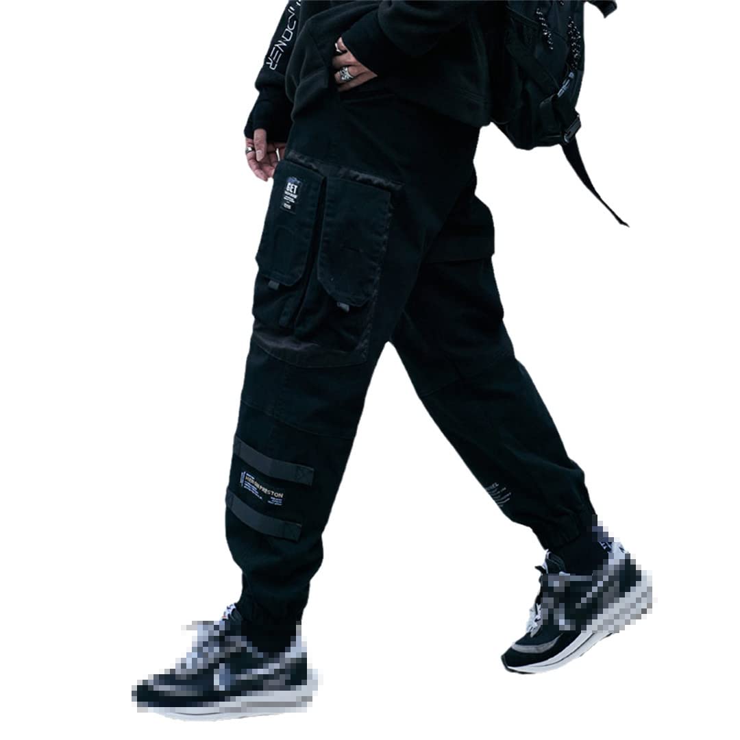 Men's Hip Hop Cargo Joggers - Streetwear Active Sports Pants with Multiple Pockets | Casual Sweatpants for Urban Fashion, Workout & Everyday Wear