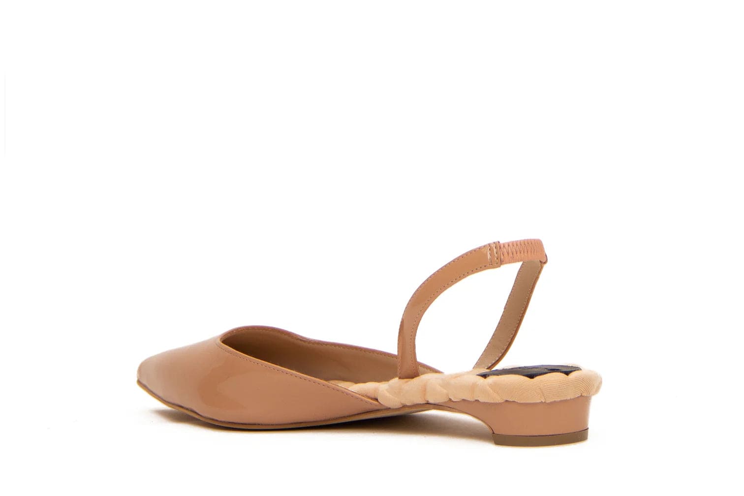 Jackie Vegan Leather Slingback Flats for Women | Nude Patent Leather Comfortable Ballet Shoes | Perfect for Office, Wedding & Casual Outfits