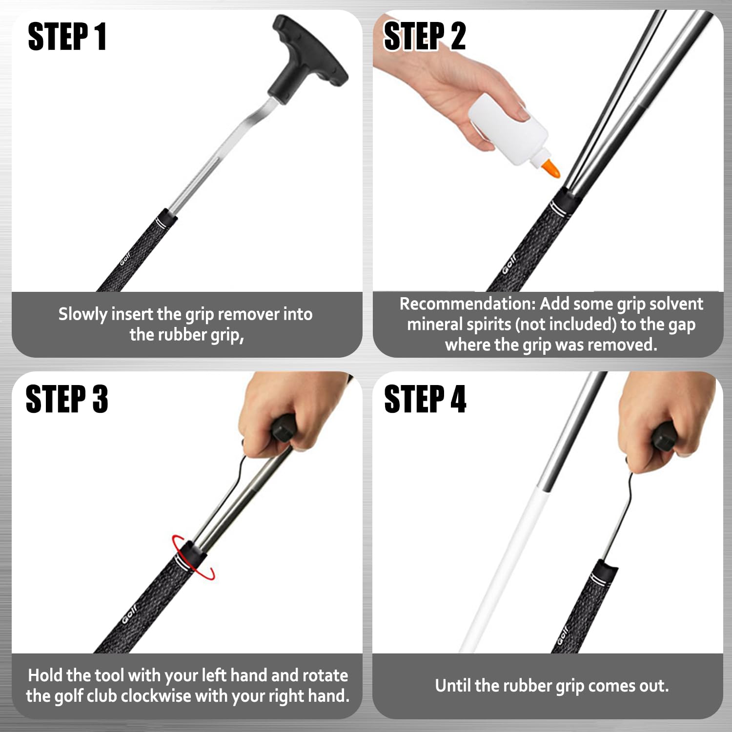 Premium Golf Grip Removal Tool with V-Groove Design - 11