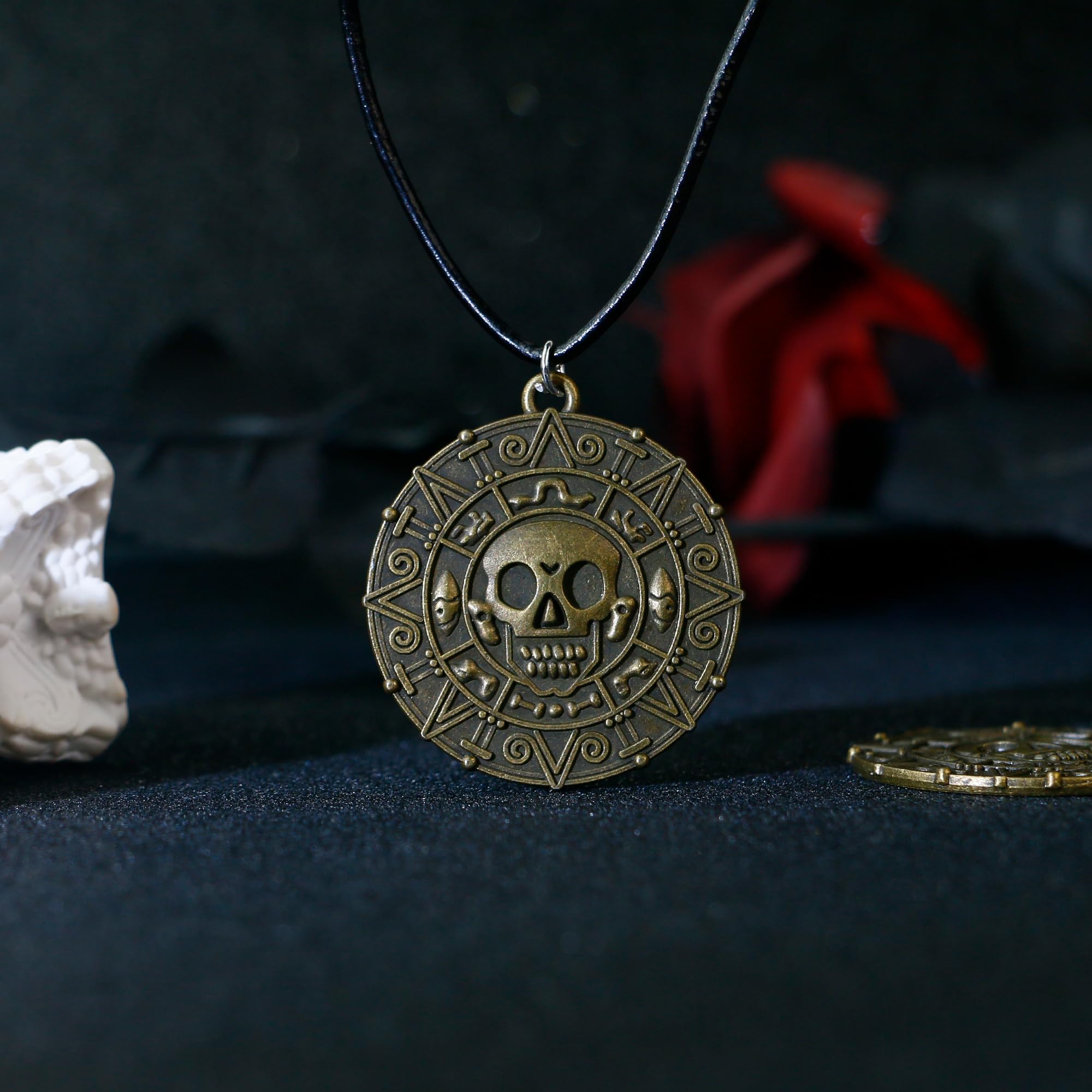 Pirate Skull Necklace - Authentic Pirate Jewelry & Costume Accessories for Halloween, POTC Collectors & Renaissance Faires | Perfect Pirate-Themed Gift & Cosplay
